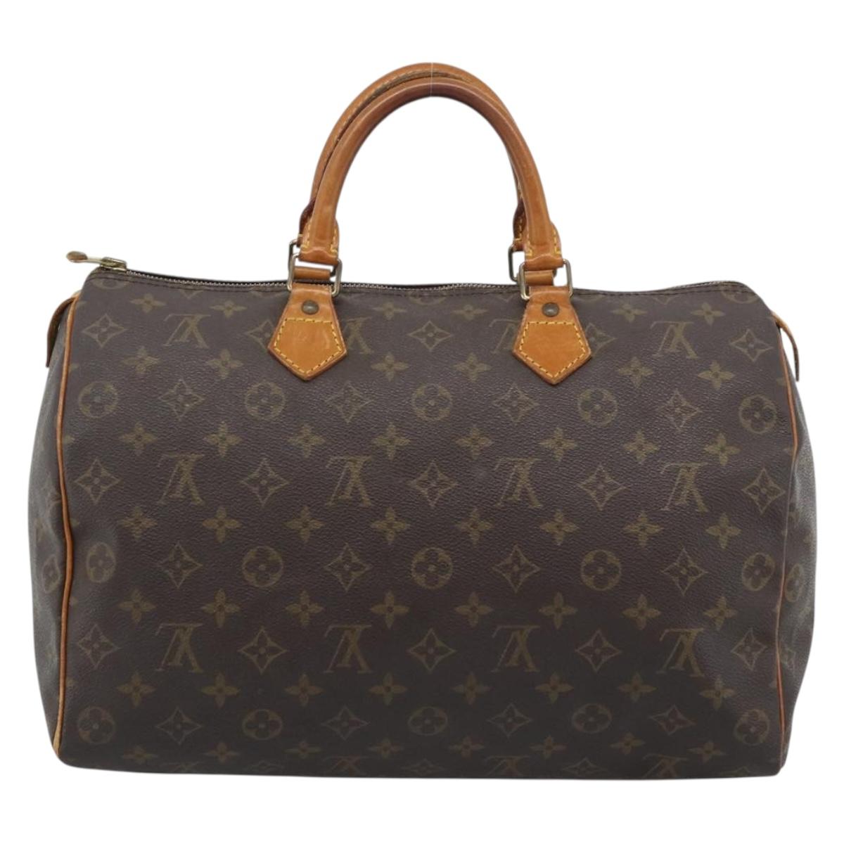 LOUIS VUITTON Monogram Speedy 35 Hand Bag M41524 LV Auth 192797