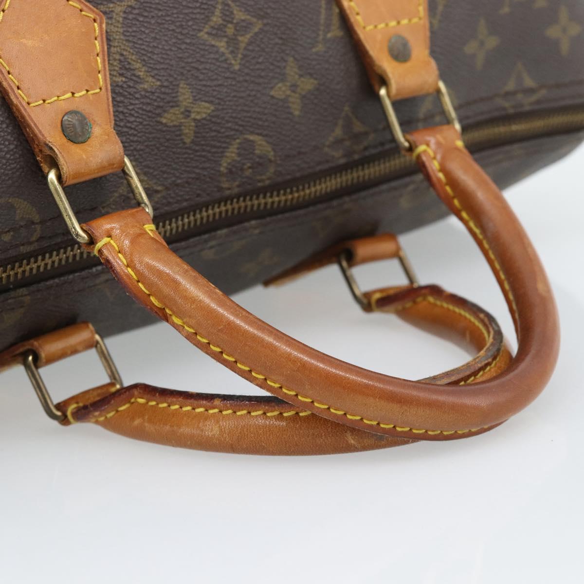 LOUIS VUITTON Monogram Speedy 35 Hand Bag M41524 LV Auth 192797