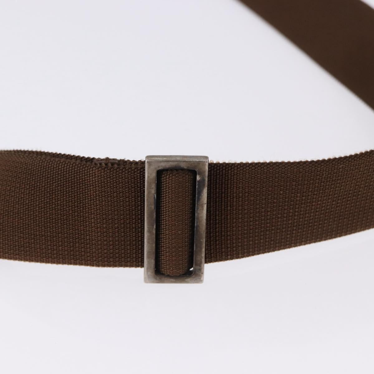 GUCCI GG Canvas Waist Bag Beige Silver 28566 Auth 192803