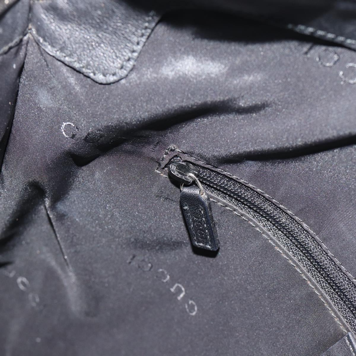 GUCCI Jackie Shoulder Bag Leather Black Silver 001.3355 Auth 192805