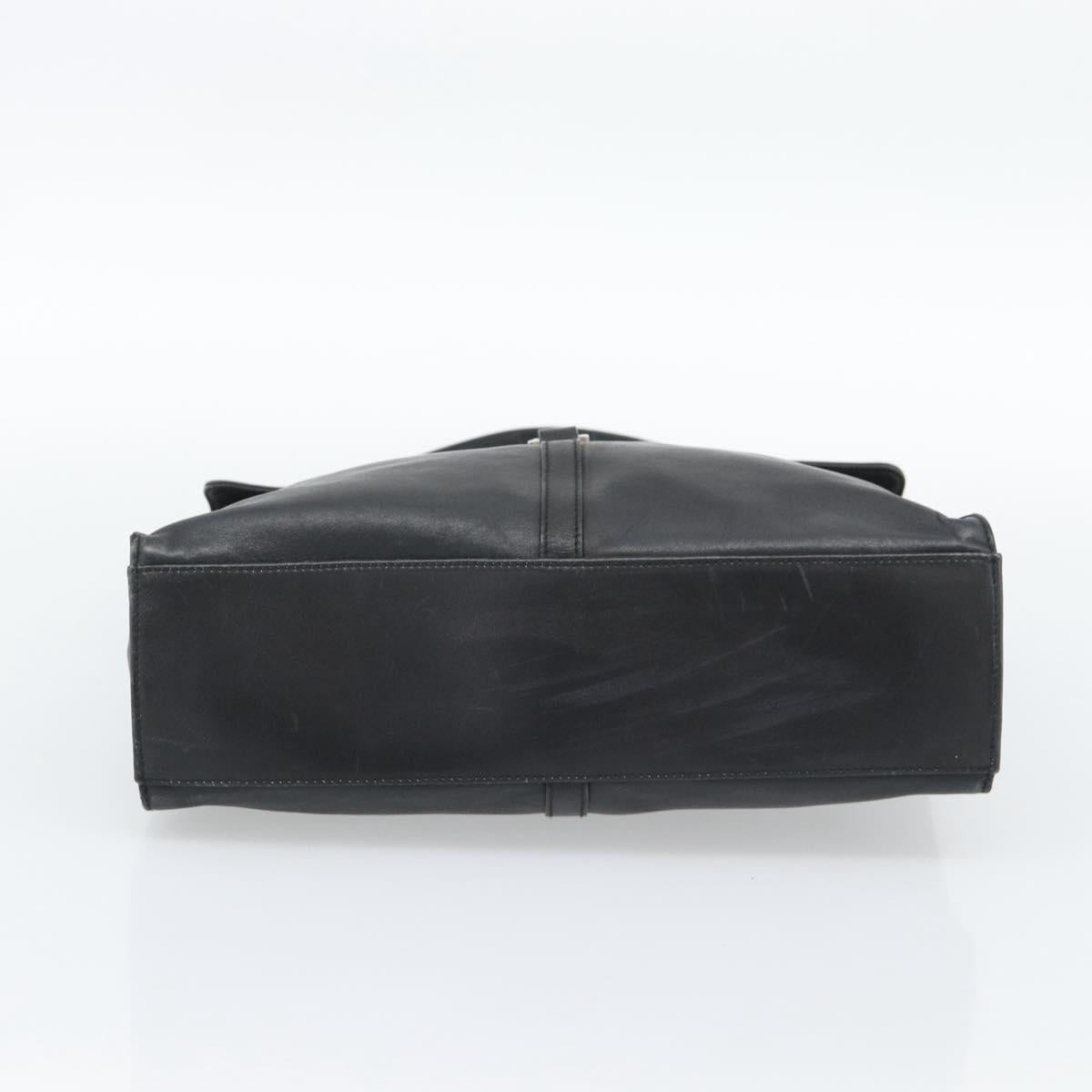 GUCCI Jackie Shoulder Bag Leather Black Silver 001.3355 Auth 192805