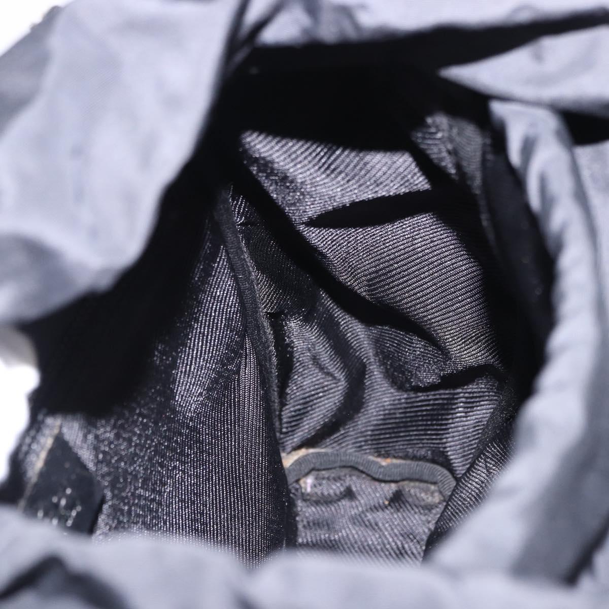 GUCCI GG Canvas Backpack Black Silver 019.0352 Auth 192806