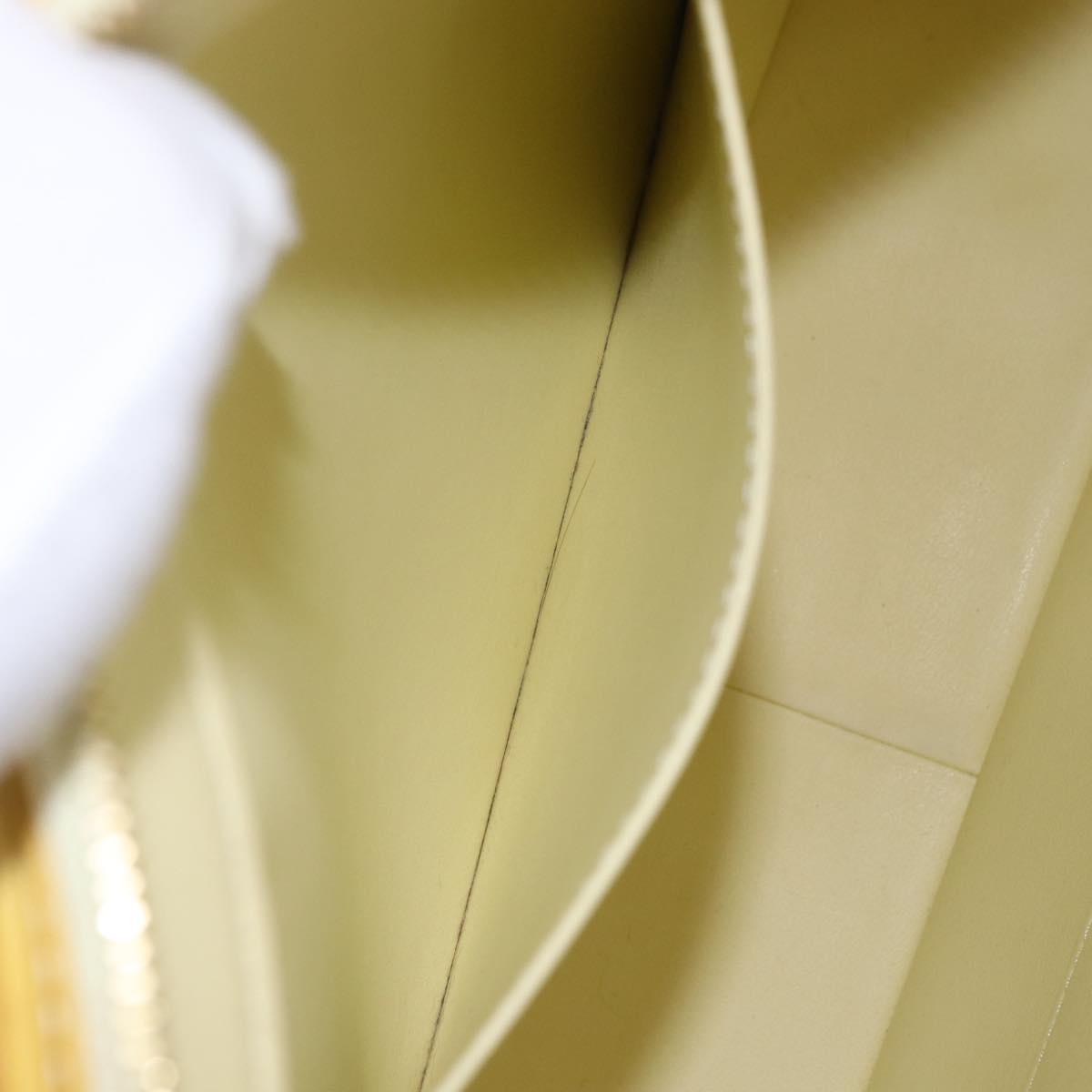 LOUIS VUITTON Monogram Vernis Columbus Tote Bag Lime Yellow M91047 Auth 192809