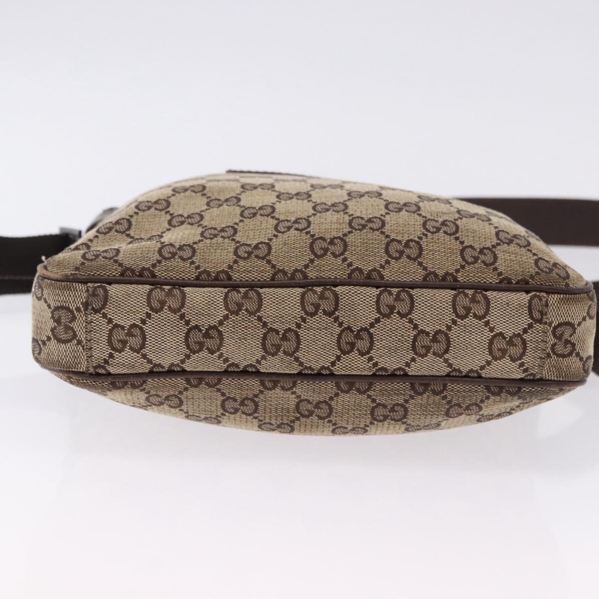 GUCCI GG Canvas Shoulder Bag Beige Silver 92551 Auth 192812