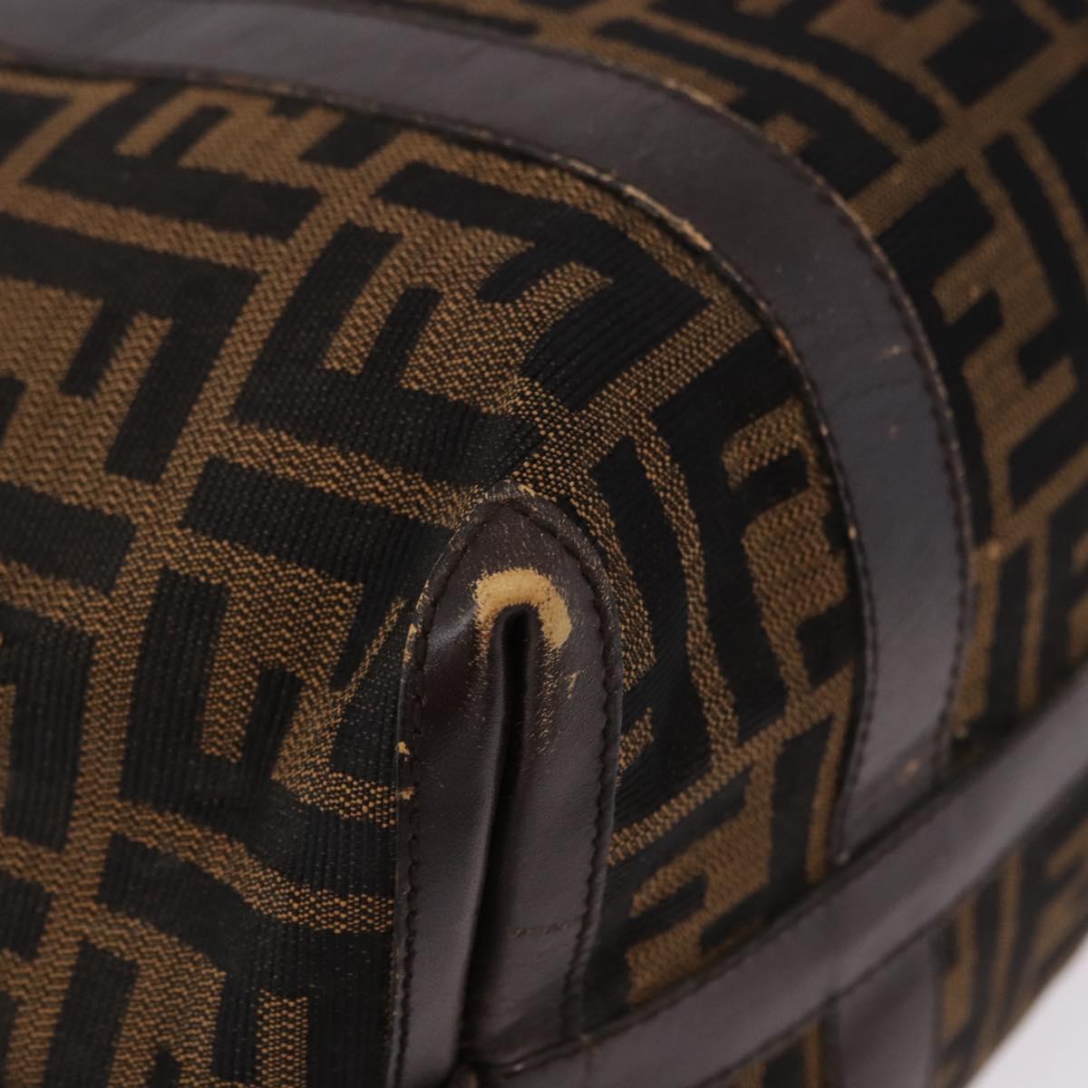 FENDI Zucca Canvas Tote Bag Brown Auth 192814