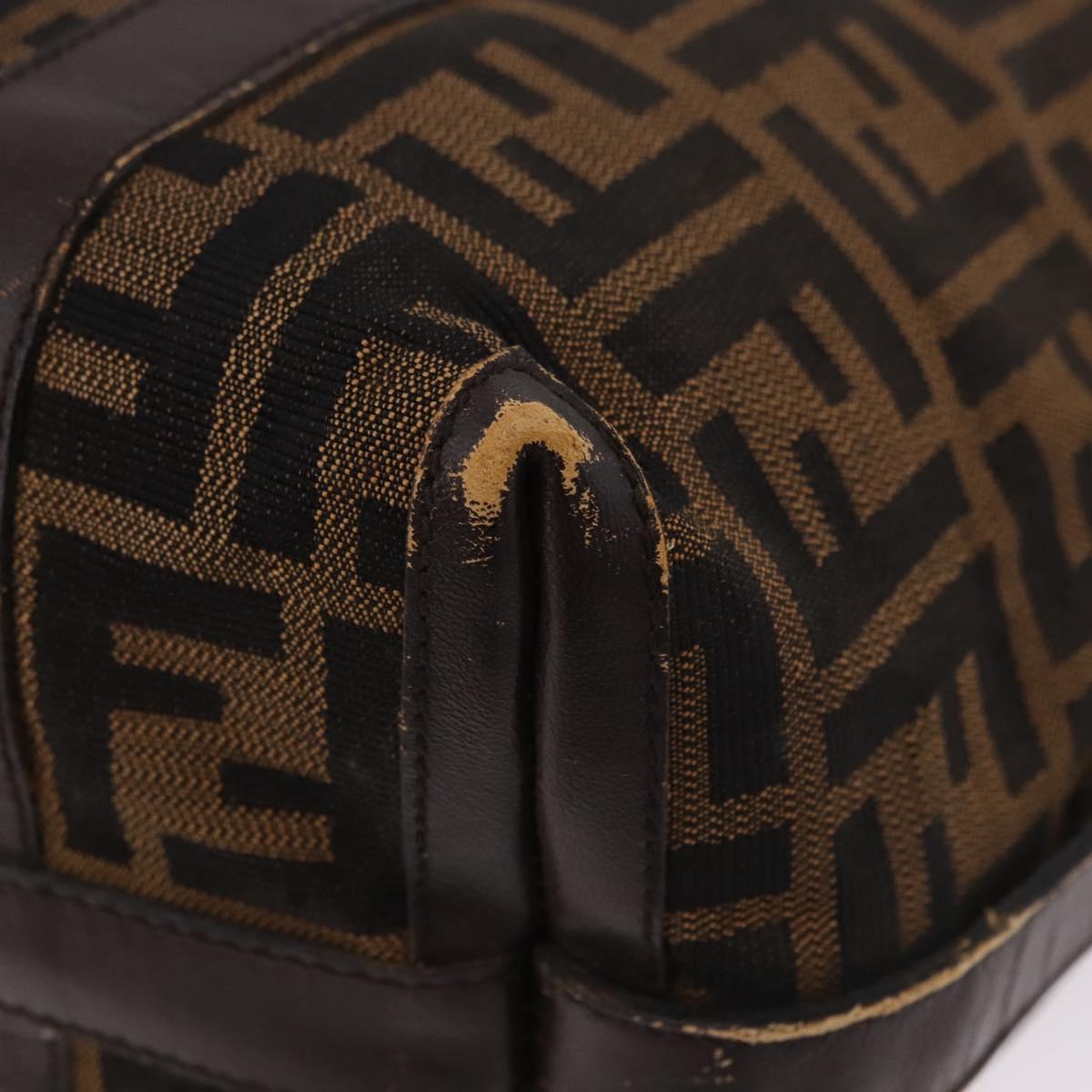 FENDI Zucca Canvas Tote Bag Brown Auth 192814