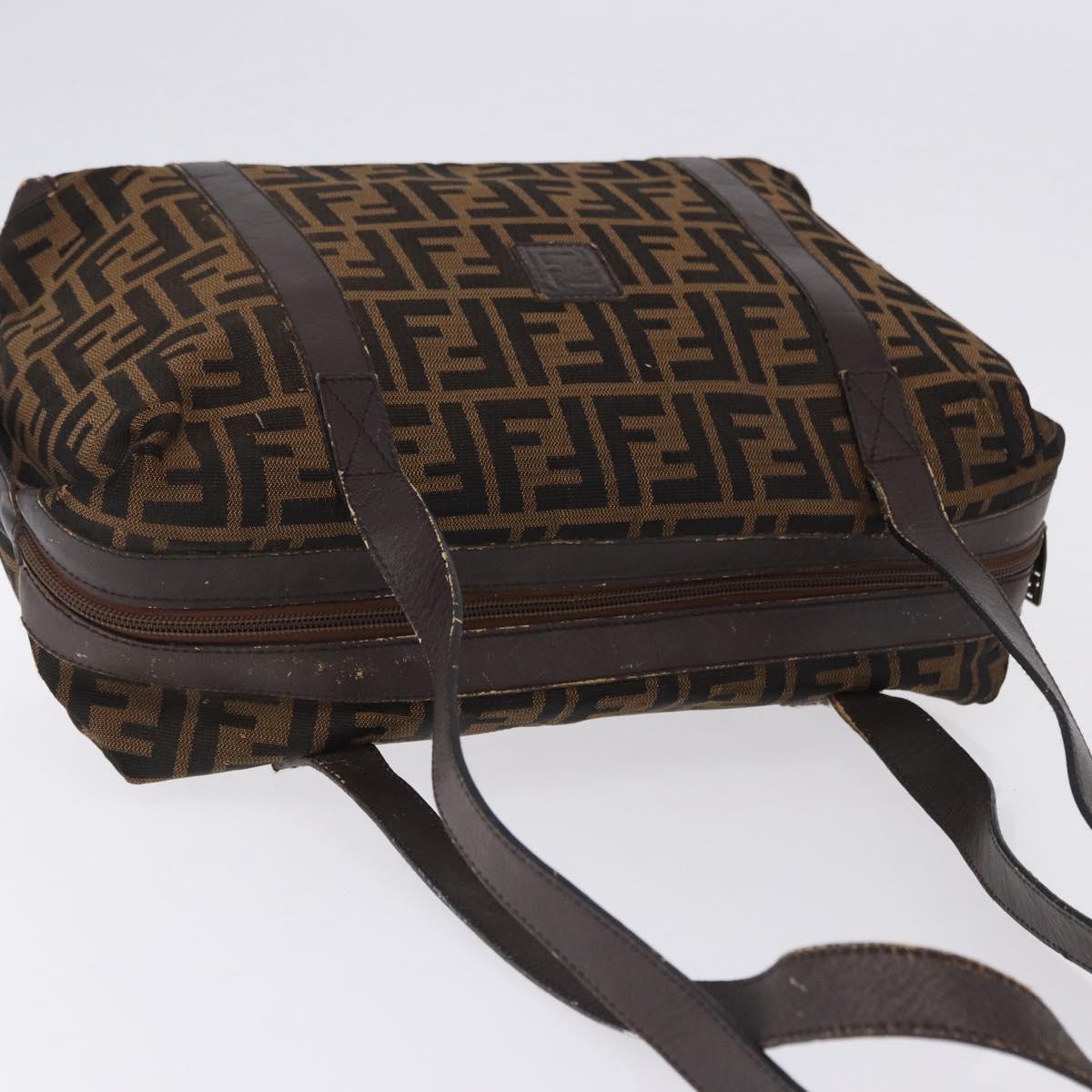 FENDI Zucca Canvas Tote Bag Brown Auth 192814