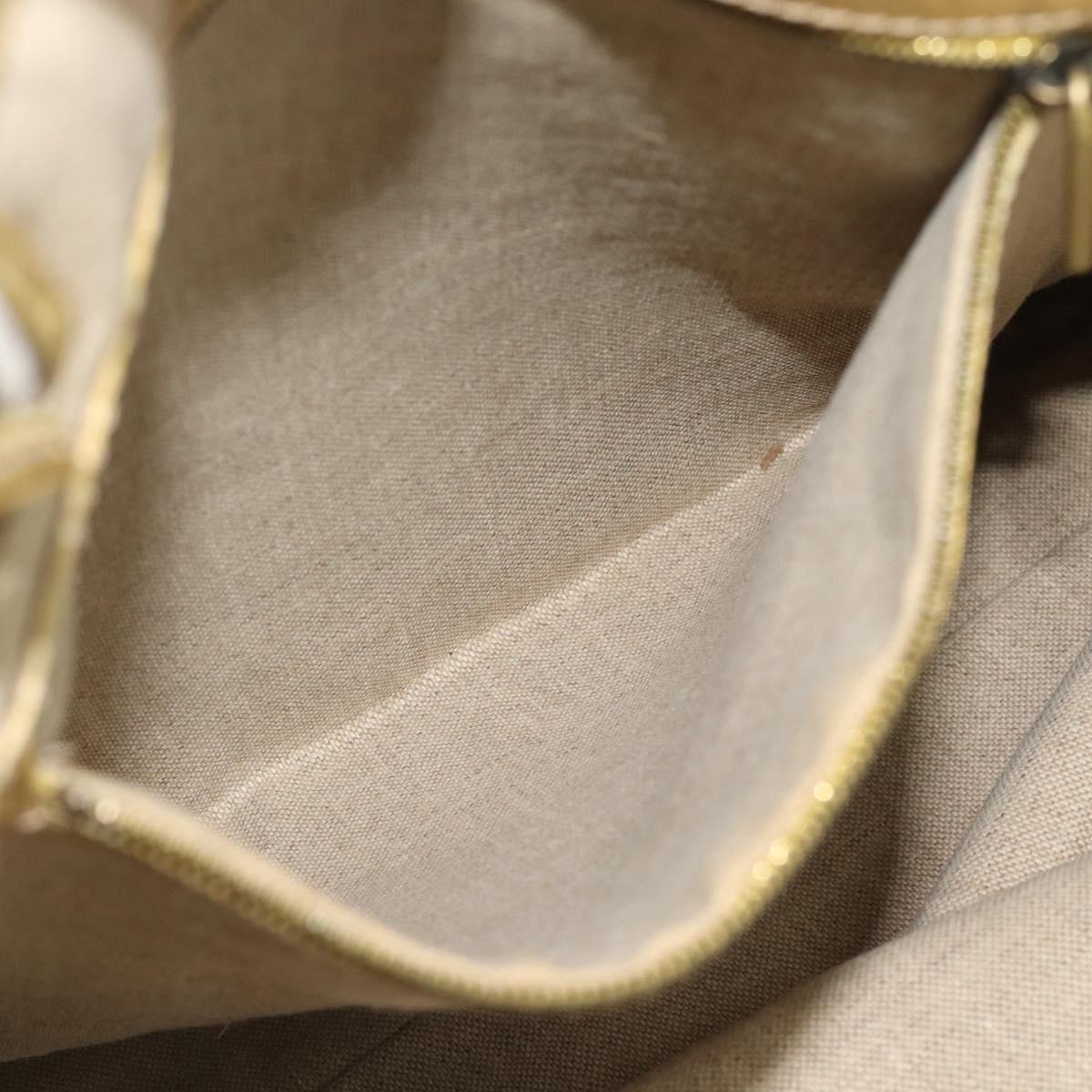 CELINE Tote Bag Suede Gold Auth 192815A