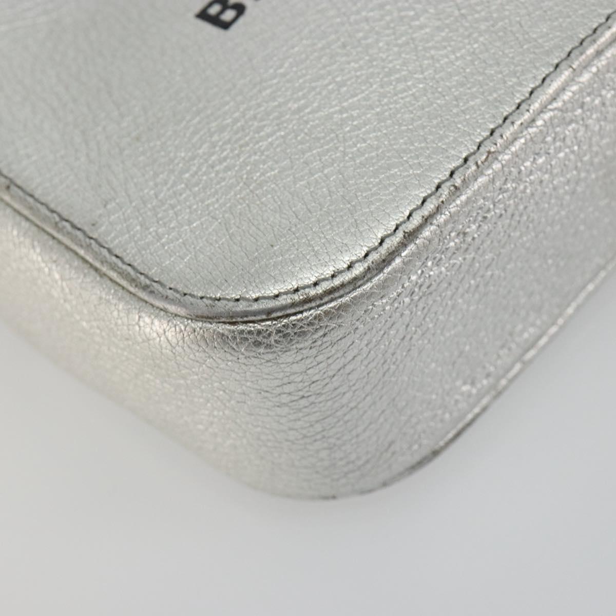 BALENCIAGA Everyday Shoulder Bag Leather Silver 552372 Auth 192828A