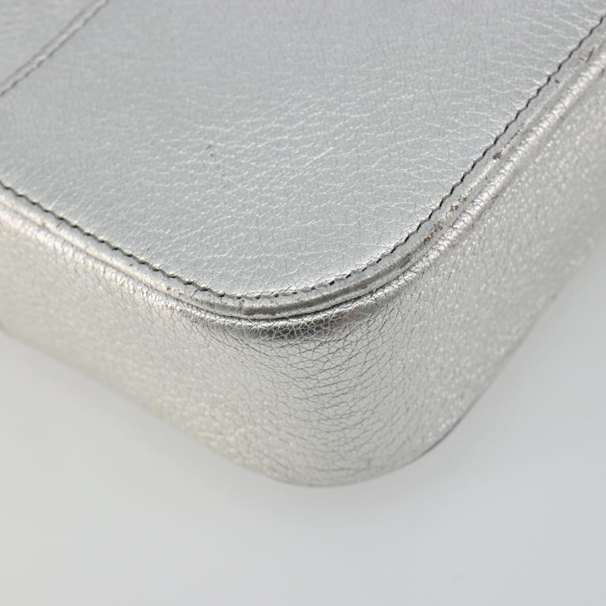 BALENCIAGA Everyday Shoulder Bag Leather Silver 552372 Auth 192828A