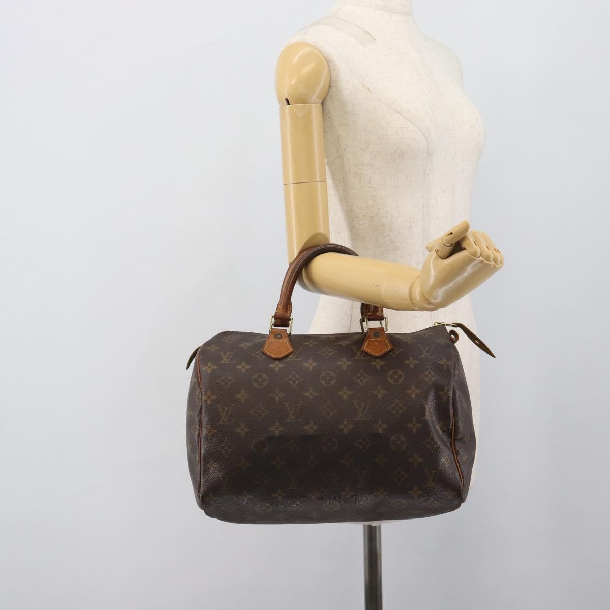 LOUIS VUITTON Monogram Speedy 30 Hand Bag M41526 LV Auth 192832