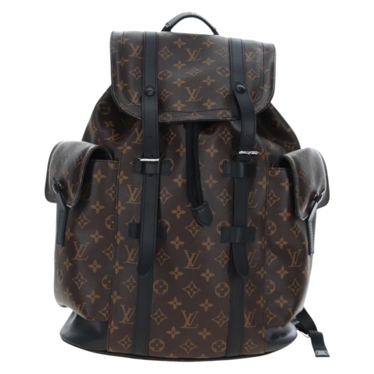 LOUIS VUITTON Monogram Macassar Christopher MM Backpack M43735 LV Auth 192839V