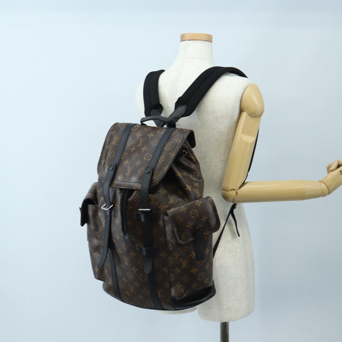 LOUIS VUITTON Monogram Macassar Christopher MM Backpack M43735 LV Auth 192839V