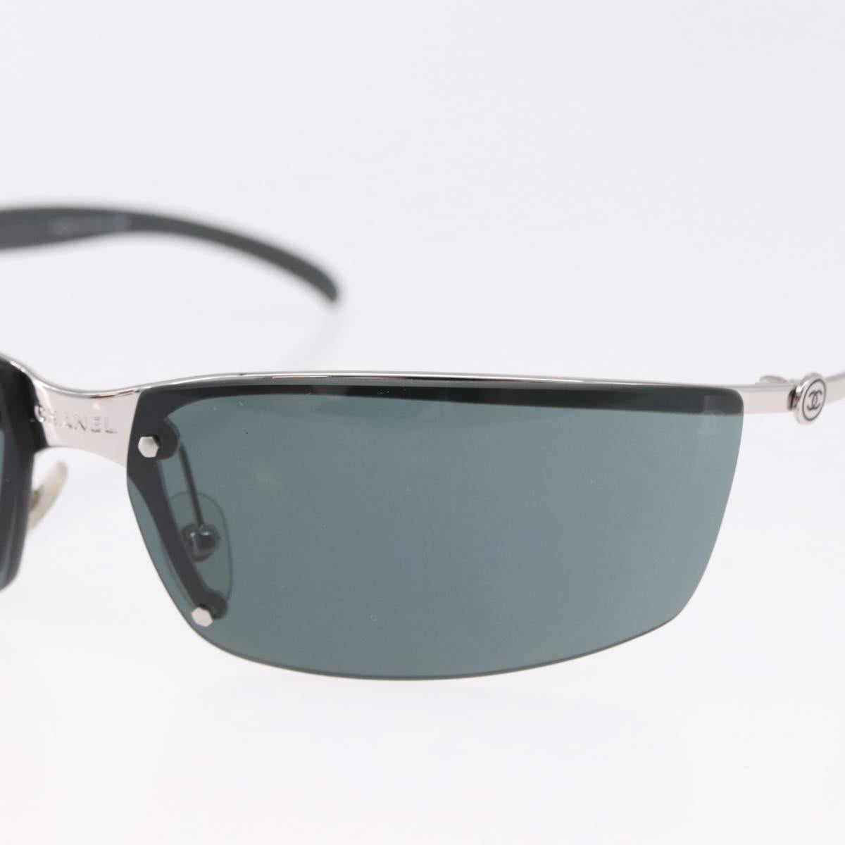 CHANEL Sunglasses metal Green CC Auth 192844M