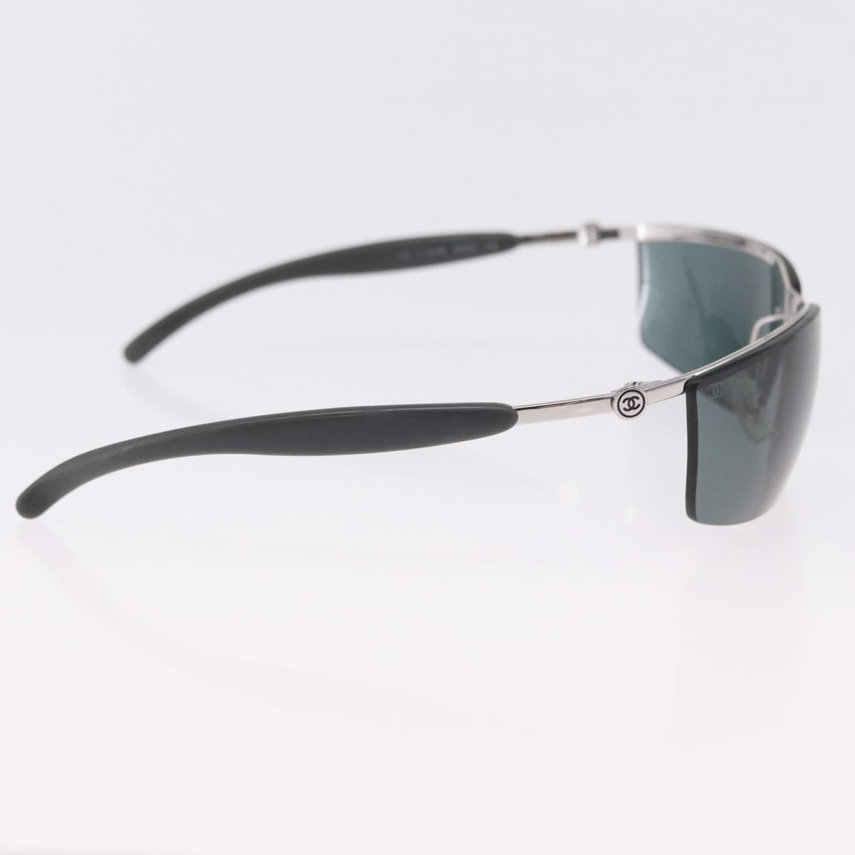 CHANEL Sunglasses metal Green CC Auth 192844M