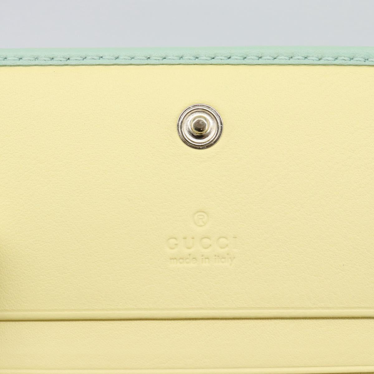 GUCCI Compact Wallet Bifold Wallet Leather Green 790055 Auth 192845M