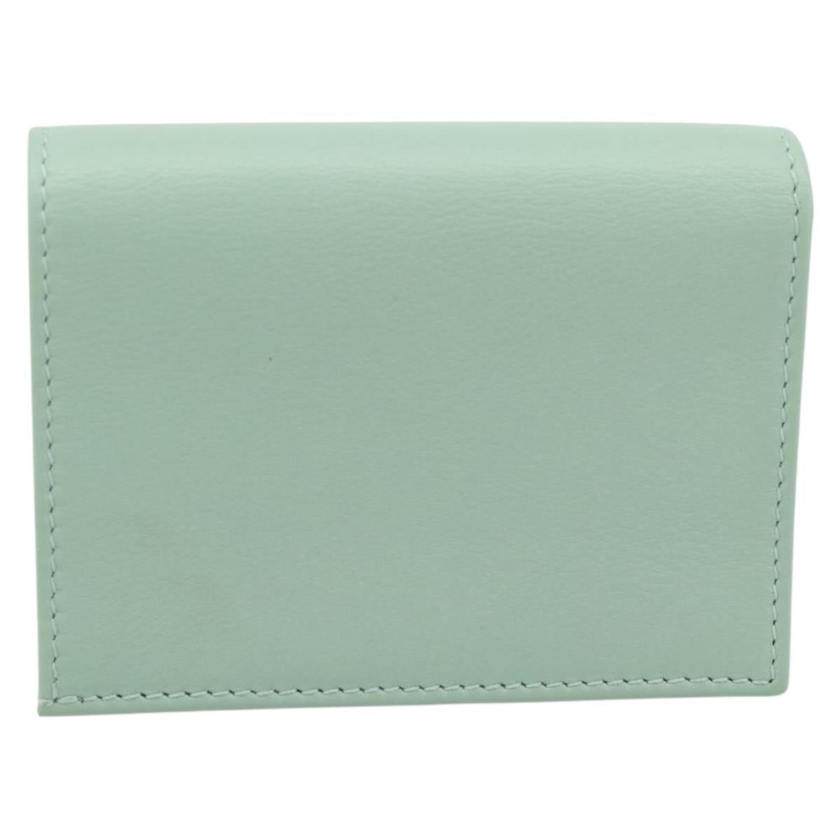 GUCCI Compact Wallet Bifold Wallet Leather Green 790055 Auth 192845M