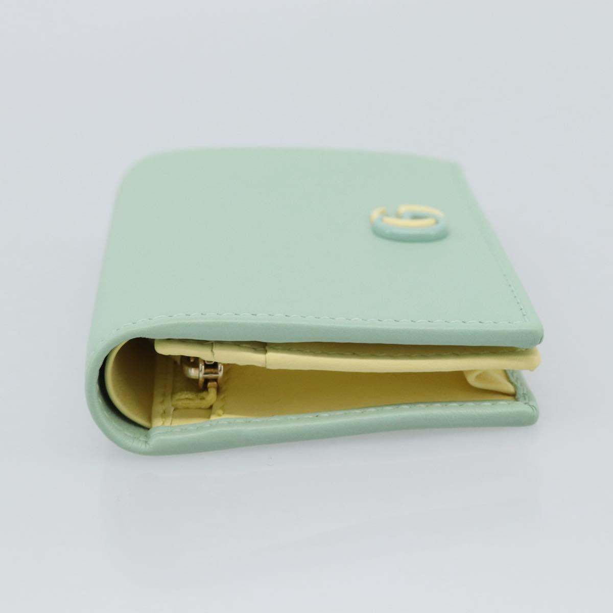 GUCCI Compact Wallet Bifold Wallet Leather Green 790055 Auth 192845M