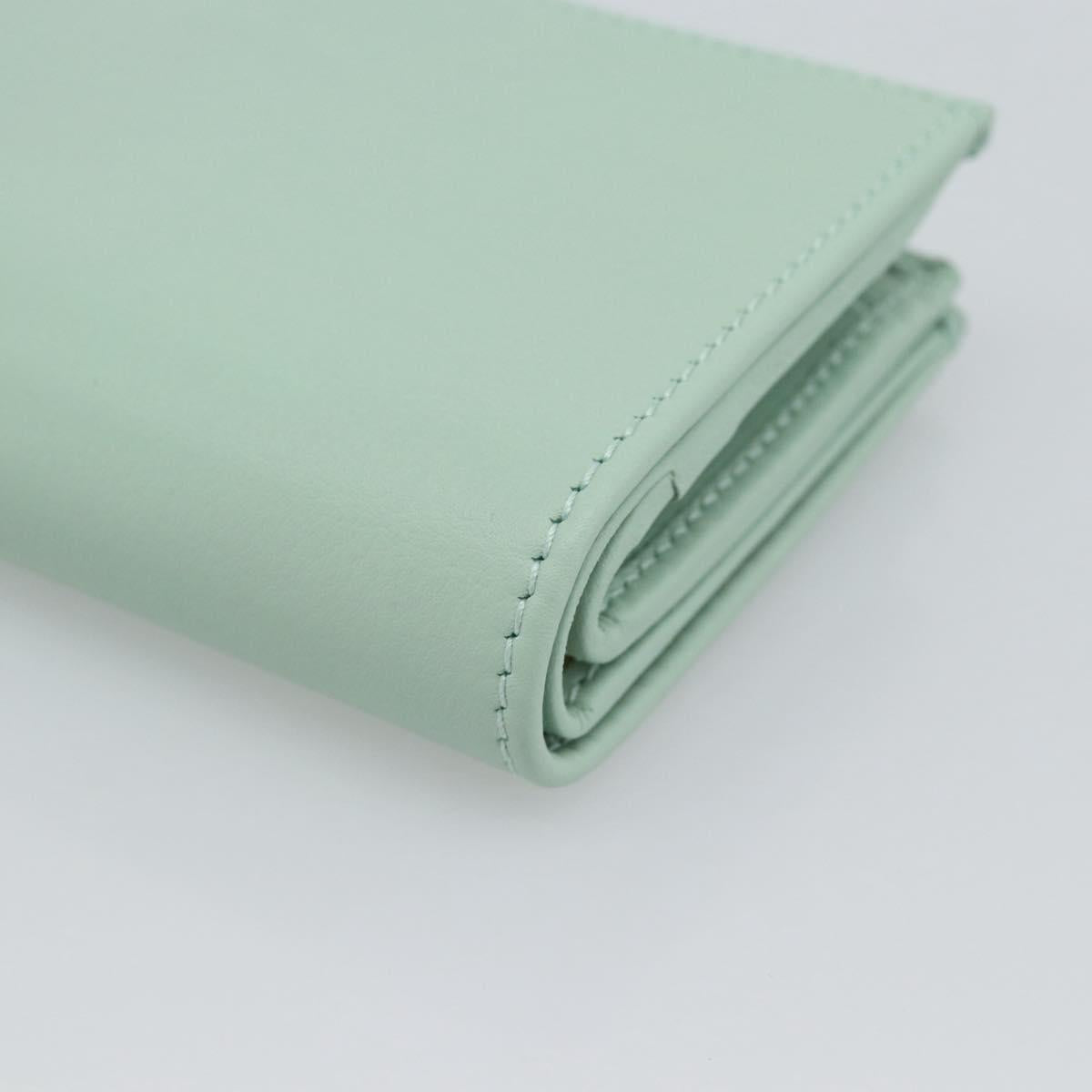 GUCCI Compact Wallet Bifold Wallet Leather Green 790063 Auth 192846M