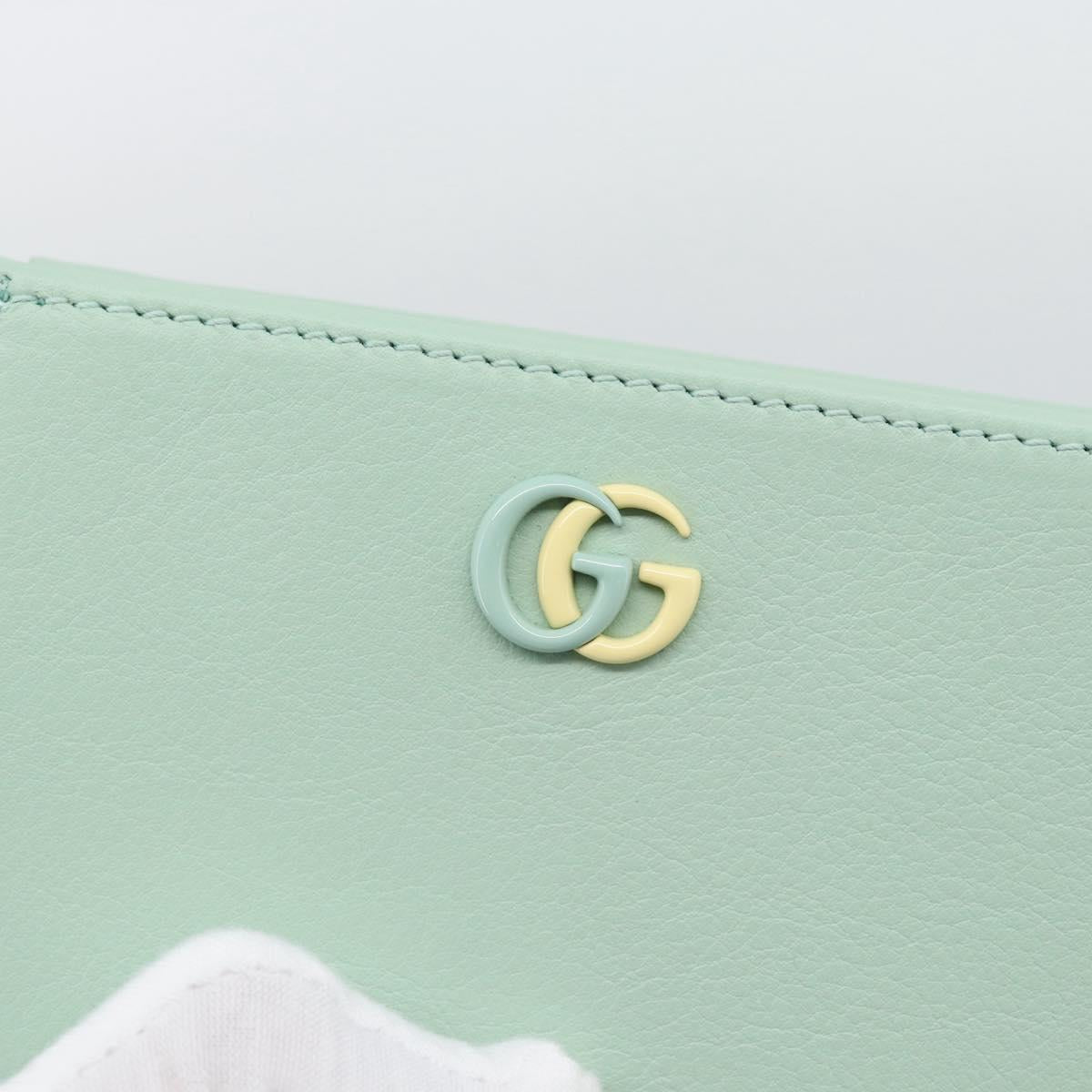 GUCCI Compact Wallet Bifold Wallet Leather Green 790063 Auth 192846M