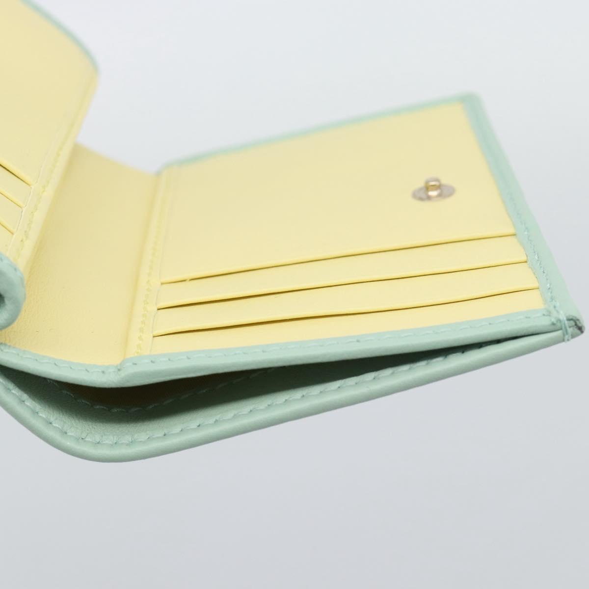 GUCCI Compact Wallet Bifold Wallet Leather Green 790063 Auth 192846M