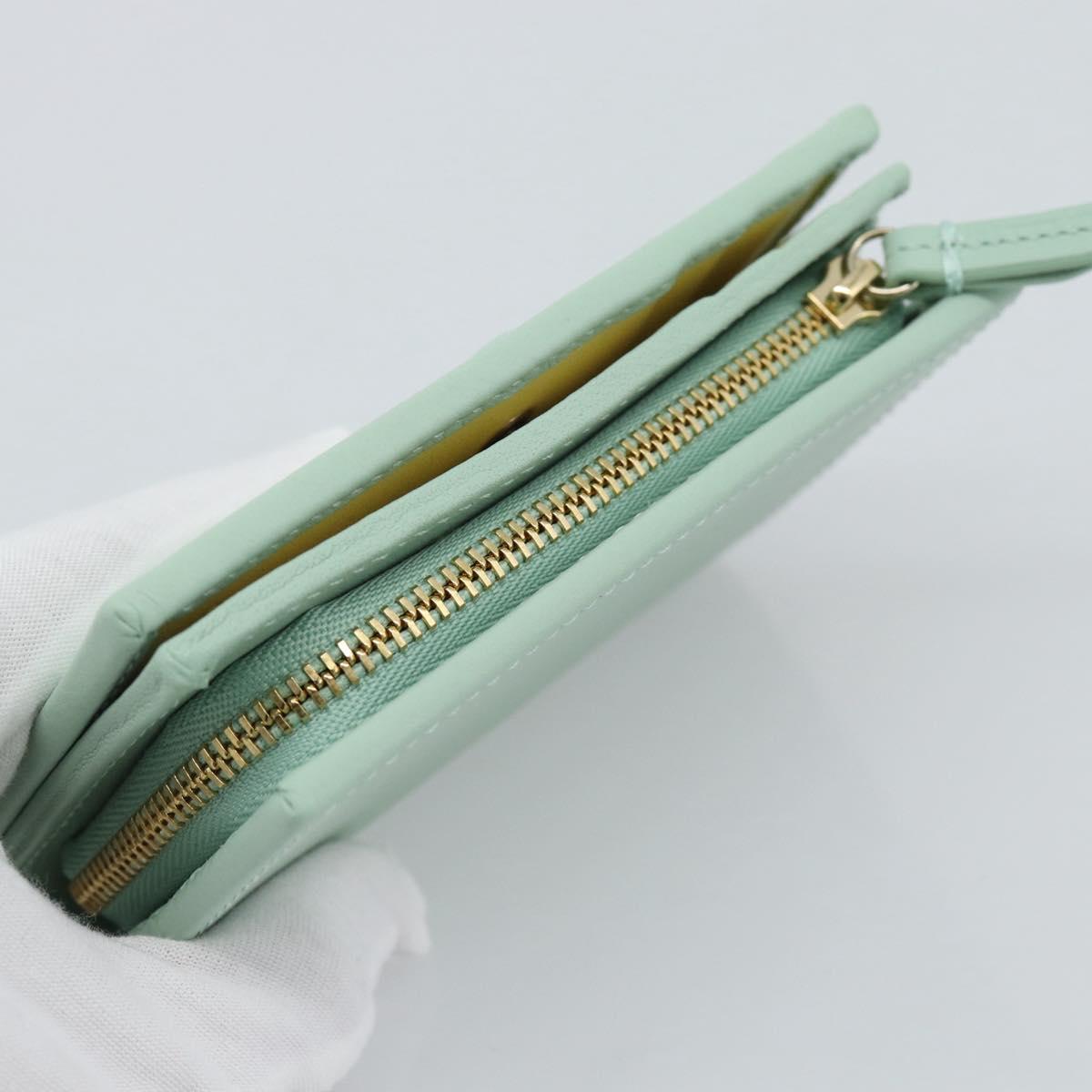 GUCCI Compact Wallet Bifold Wallet Leather Green 790063 Auth 192846M