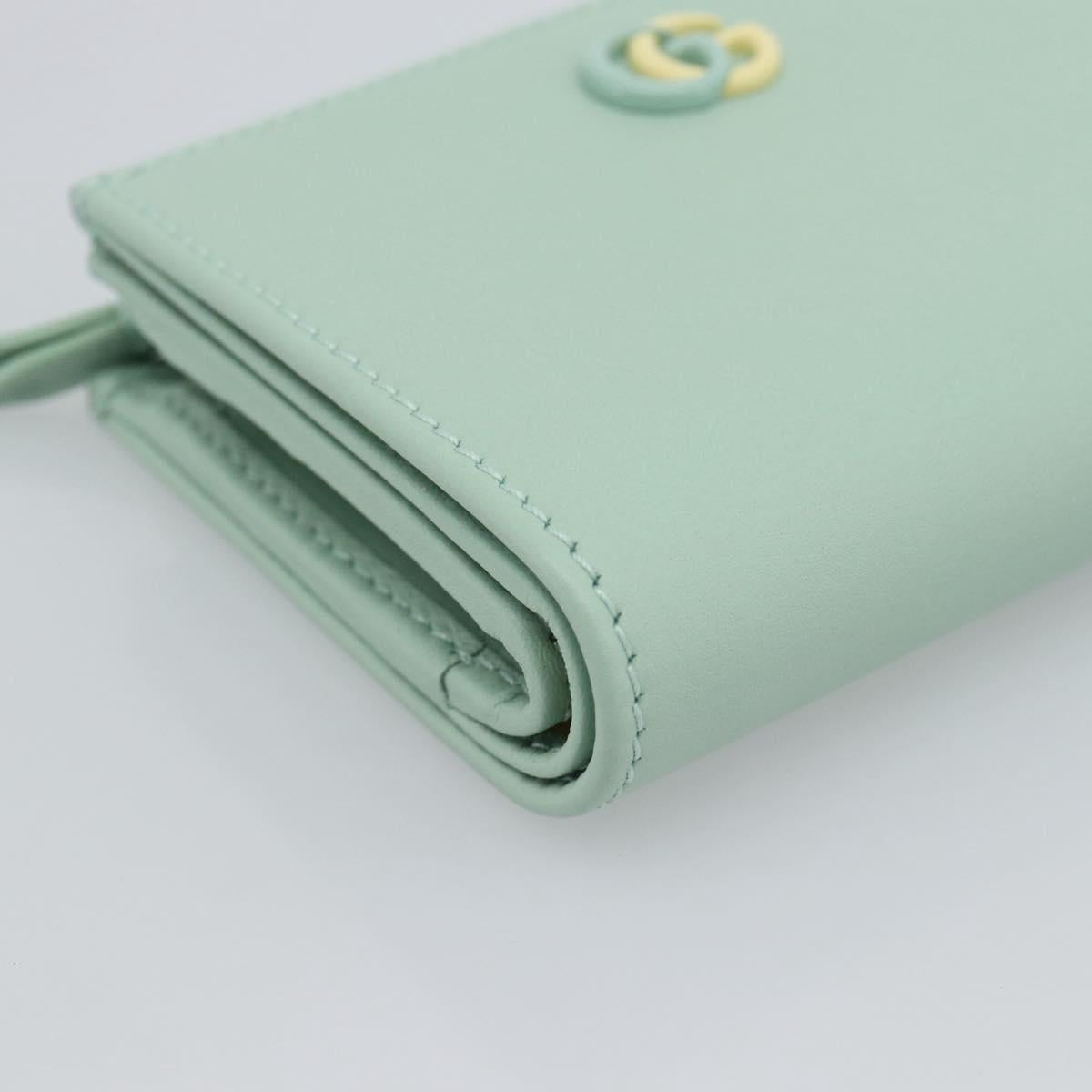 GUCCI Compact Wallet Bifold Wallet Leather Green 790063 Auth 192846M