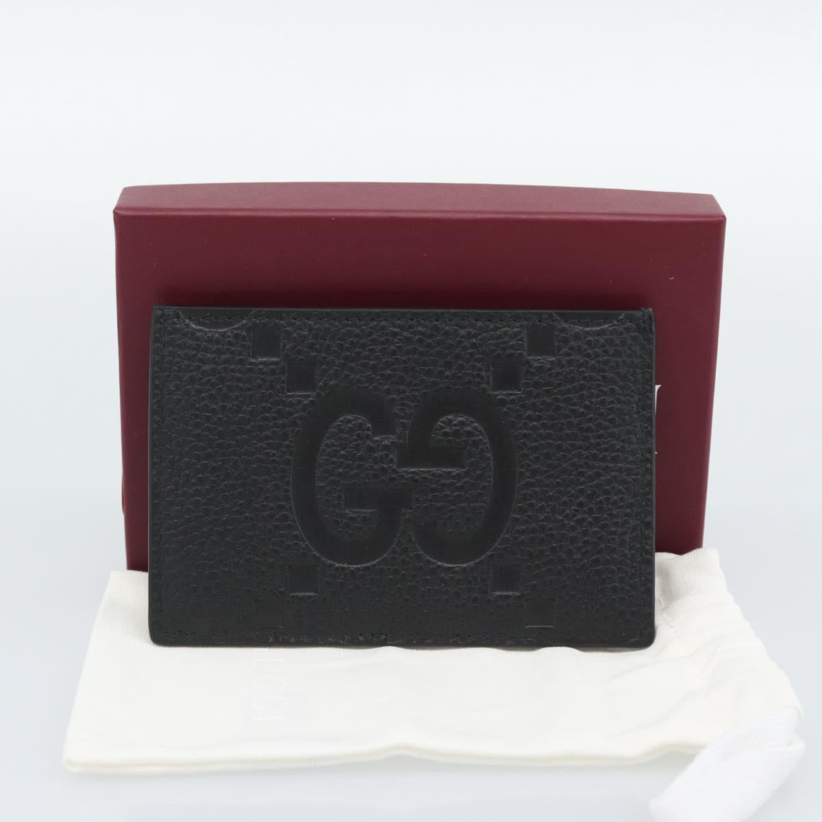 GUCCI GuccissimaGG Card Case Black 812681 Auth 192847M