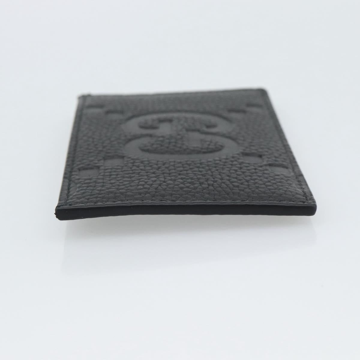 GUCCI GuccissimaGG Card Case Black 812681 Auth 192847M