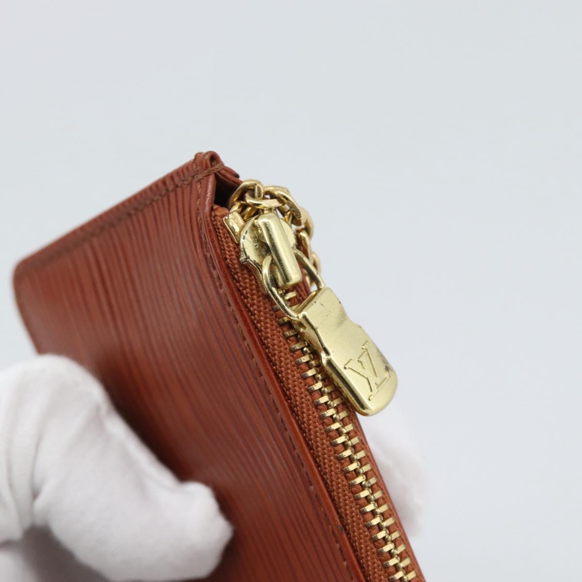 LOUIS VUITTON Epi Pochette Cles Coin Purse Brown M63803 LV Auth 192851