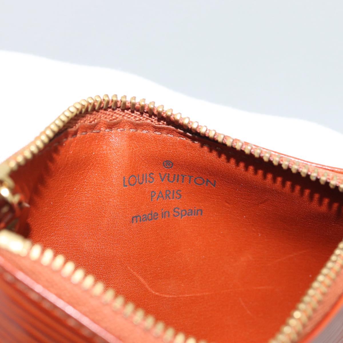 LOUIS VUITTON Epi Pochette Cles Coin Purse Brown M63803 LV Auth 192851