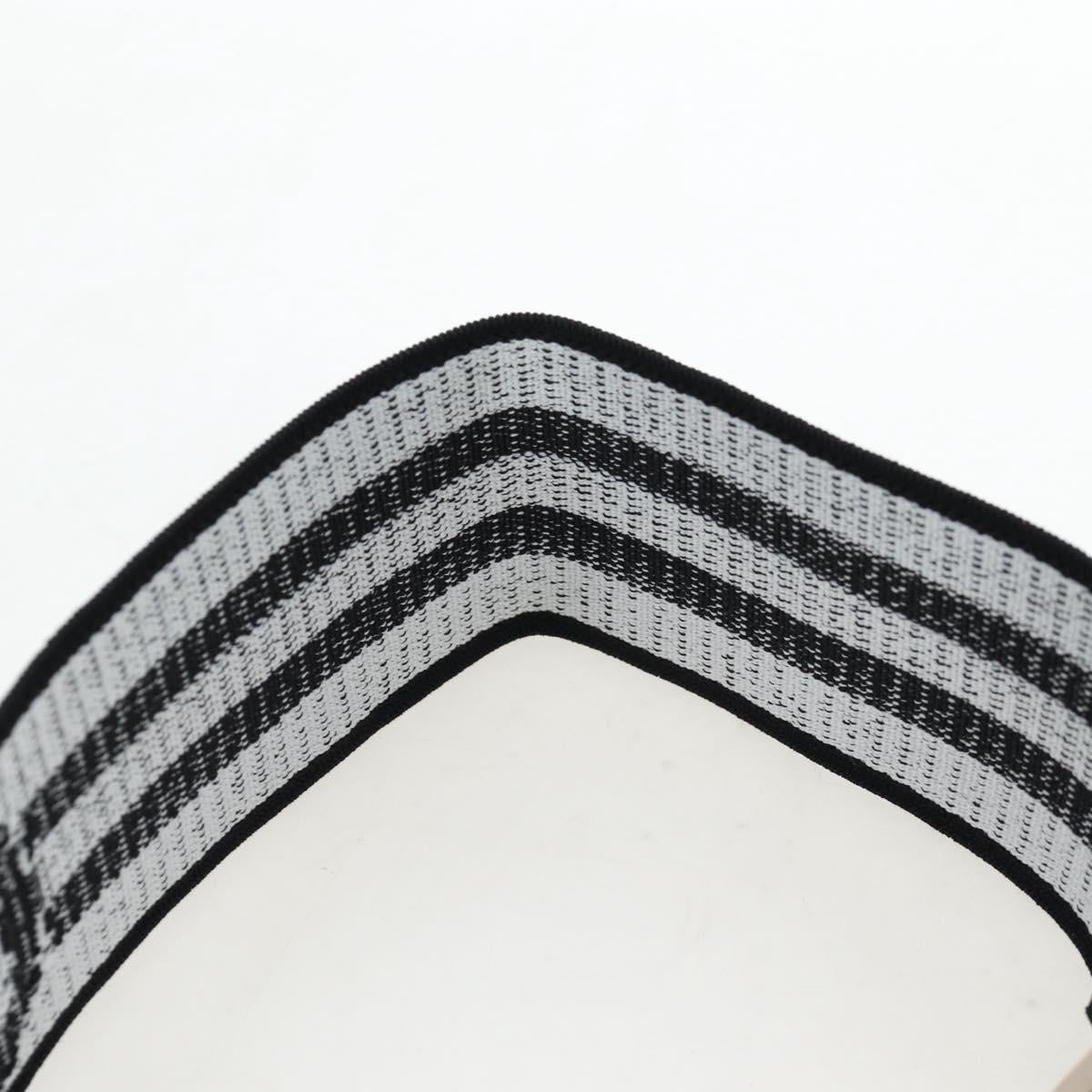 GUCCI Hair Band Polyester White Black Auth 192853M