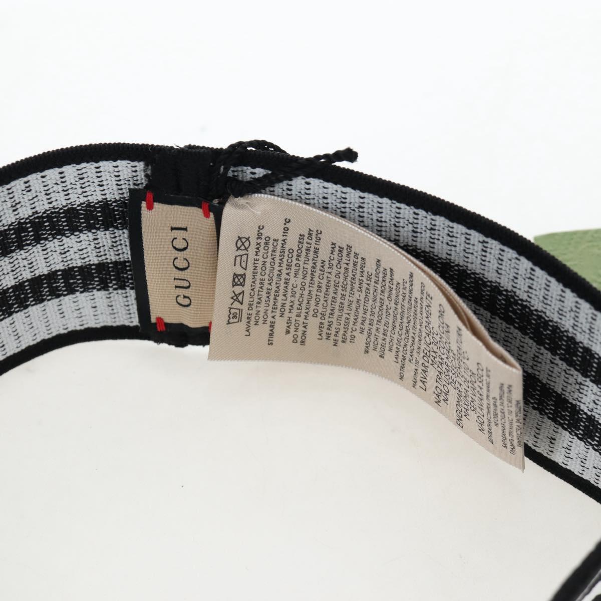 GUCCI Hair Band Polyester White Black Auth 192853M