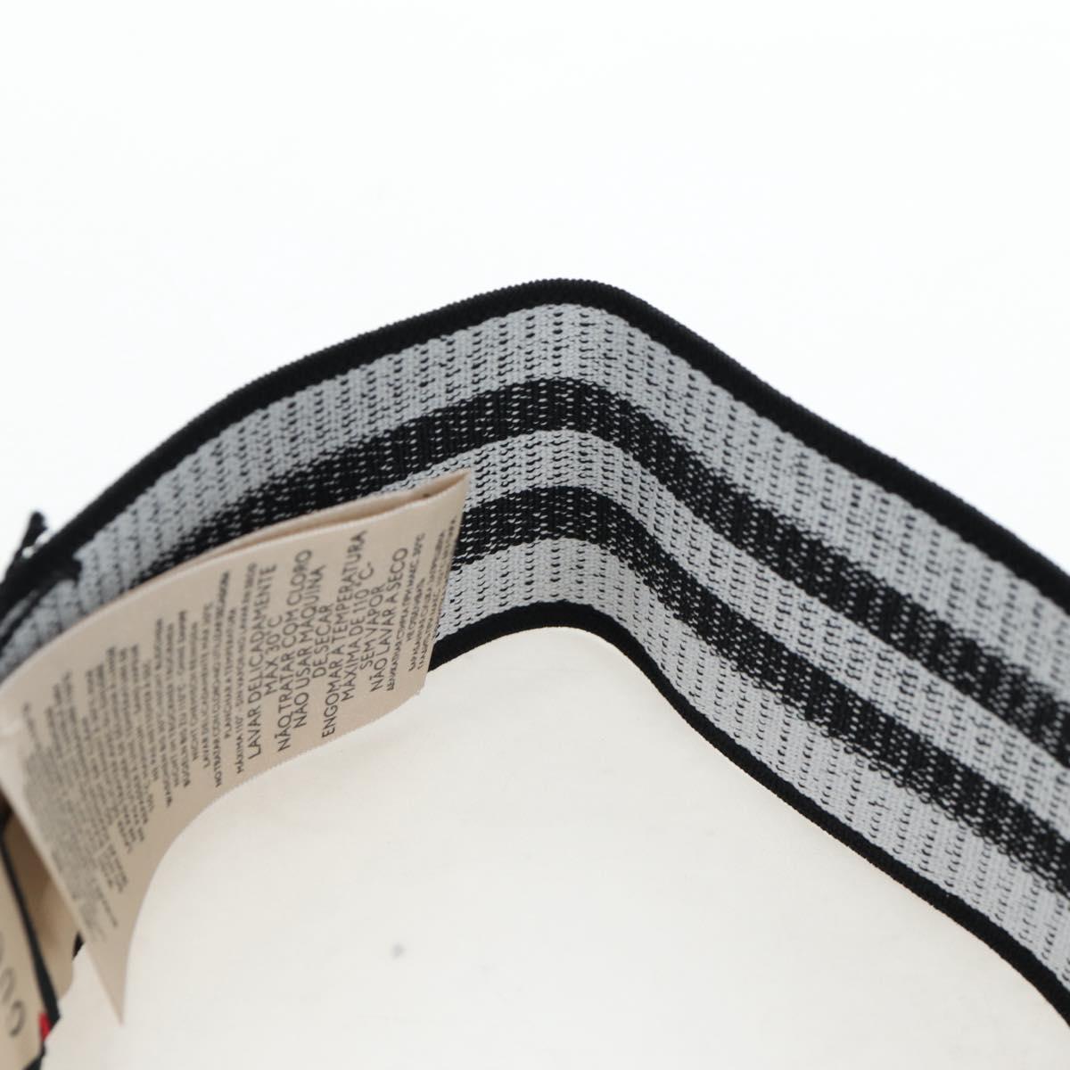 GUCCI Hair Band Polyester White Black Auth 192853M