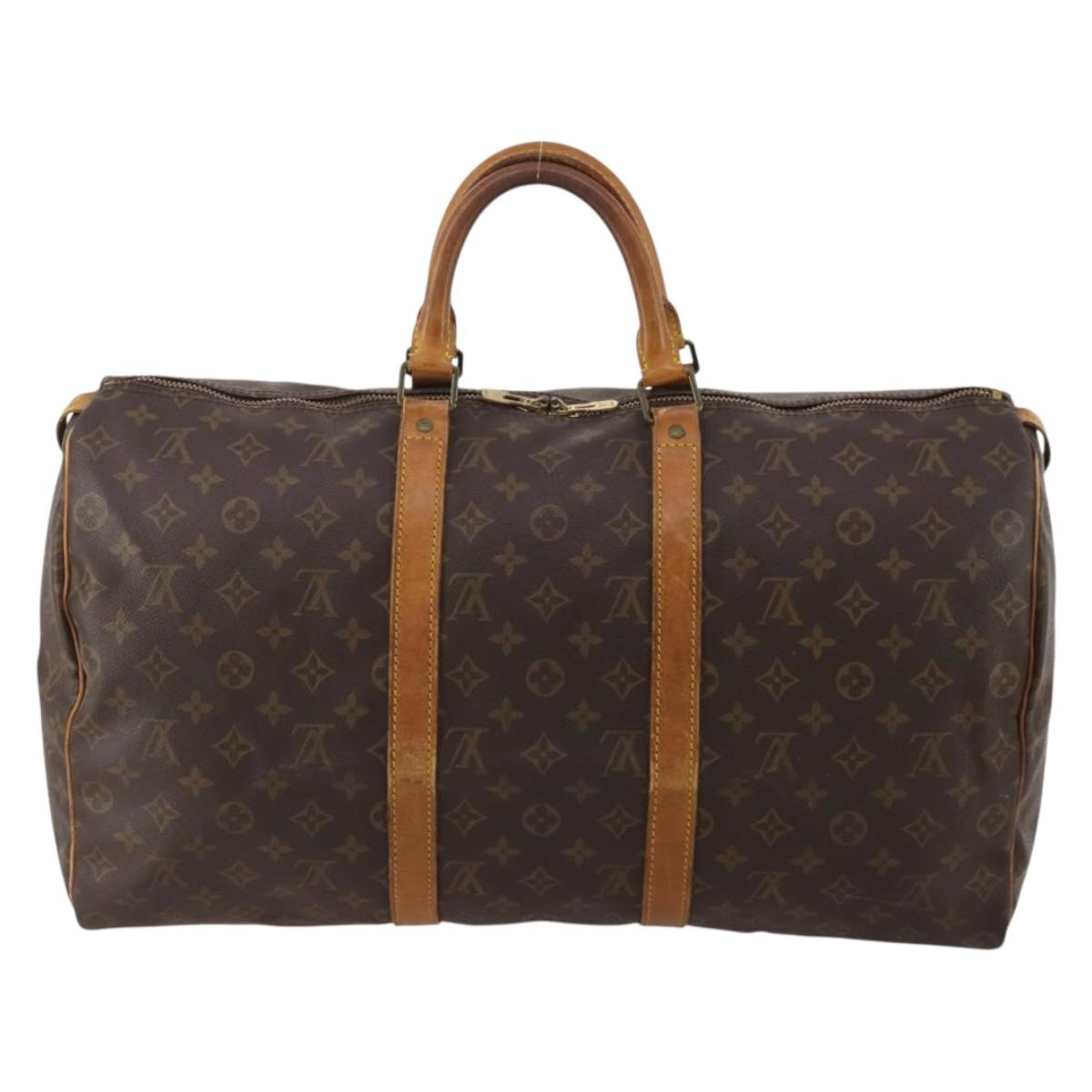 LOUIS VUITTON Monogram Keepall 50 Boston Bag M41426 LV Auth 192874