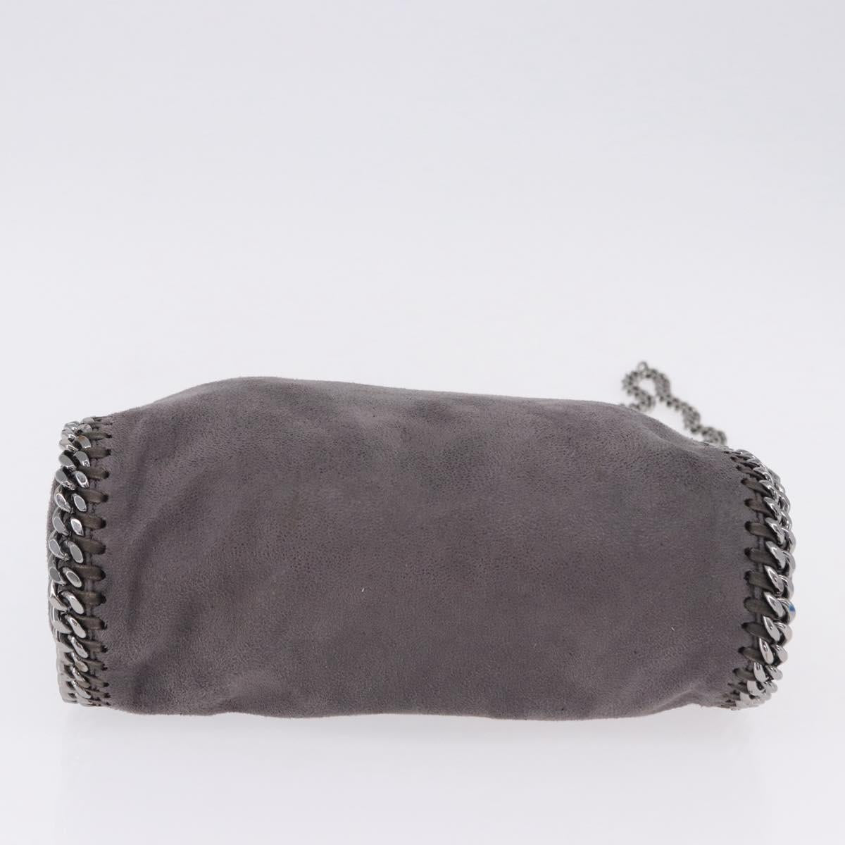 Stella MacCartney Falabella Chain Shoulder Bag Polyester 2way Gray Silver Auth 192883