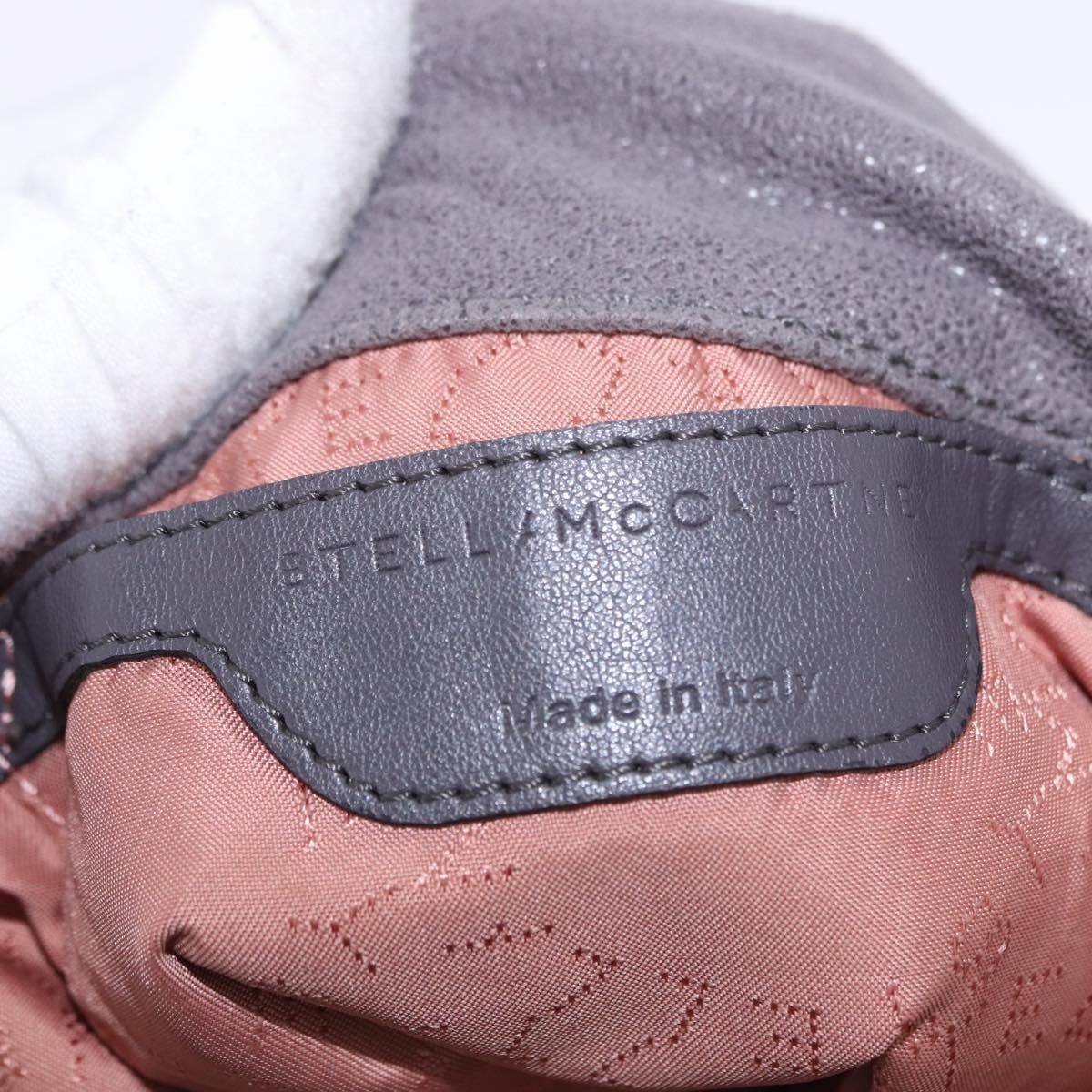 Stella MacCartney Falabella Chain Shoulder Bag Polyester 2way Gray Silver Auth 192883