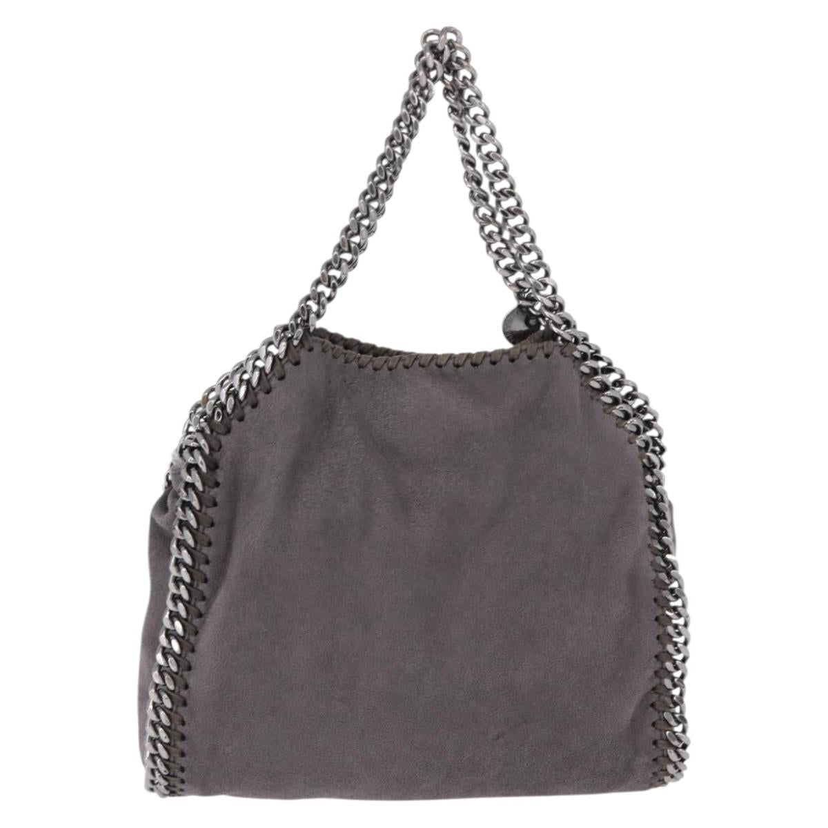Stella MacCartney Falabella Chain Shoulder Bag Polyester 2way Gray Silver Auth 192883