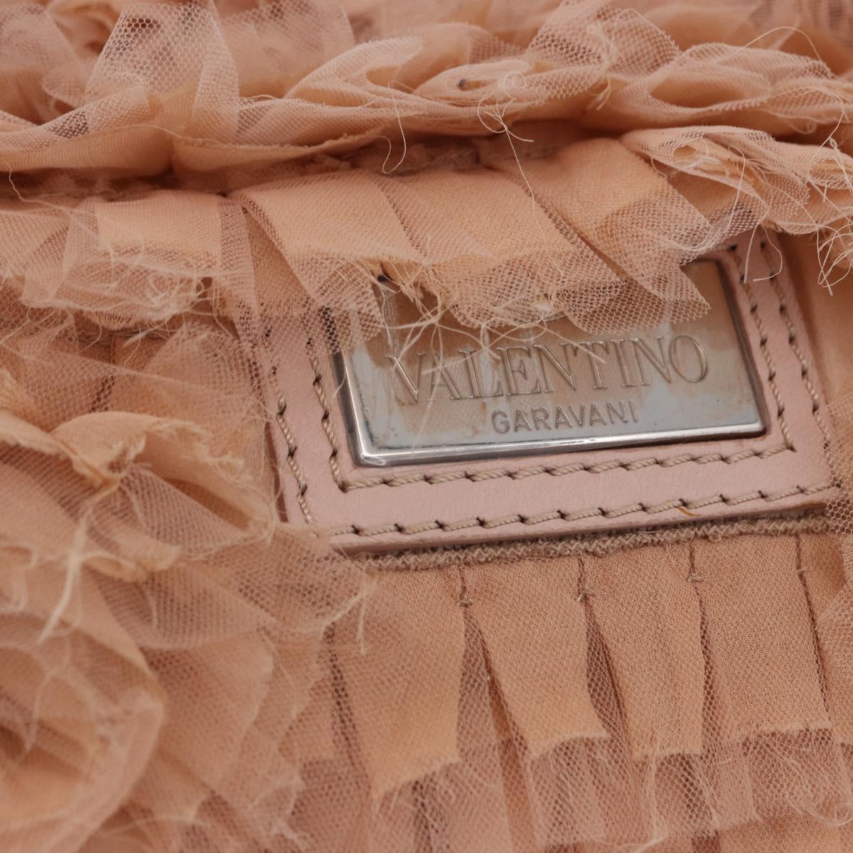 VALENTINO Tote Bag Leather Pink Silver Auth 192885A