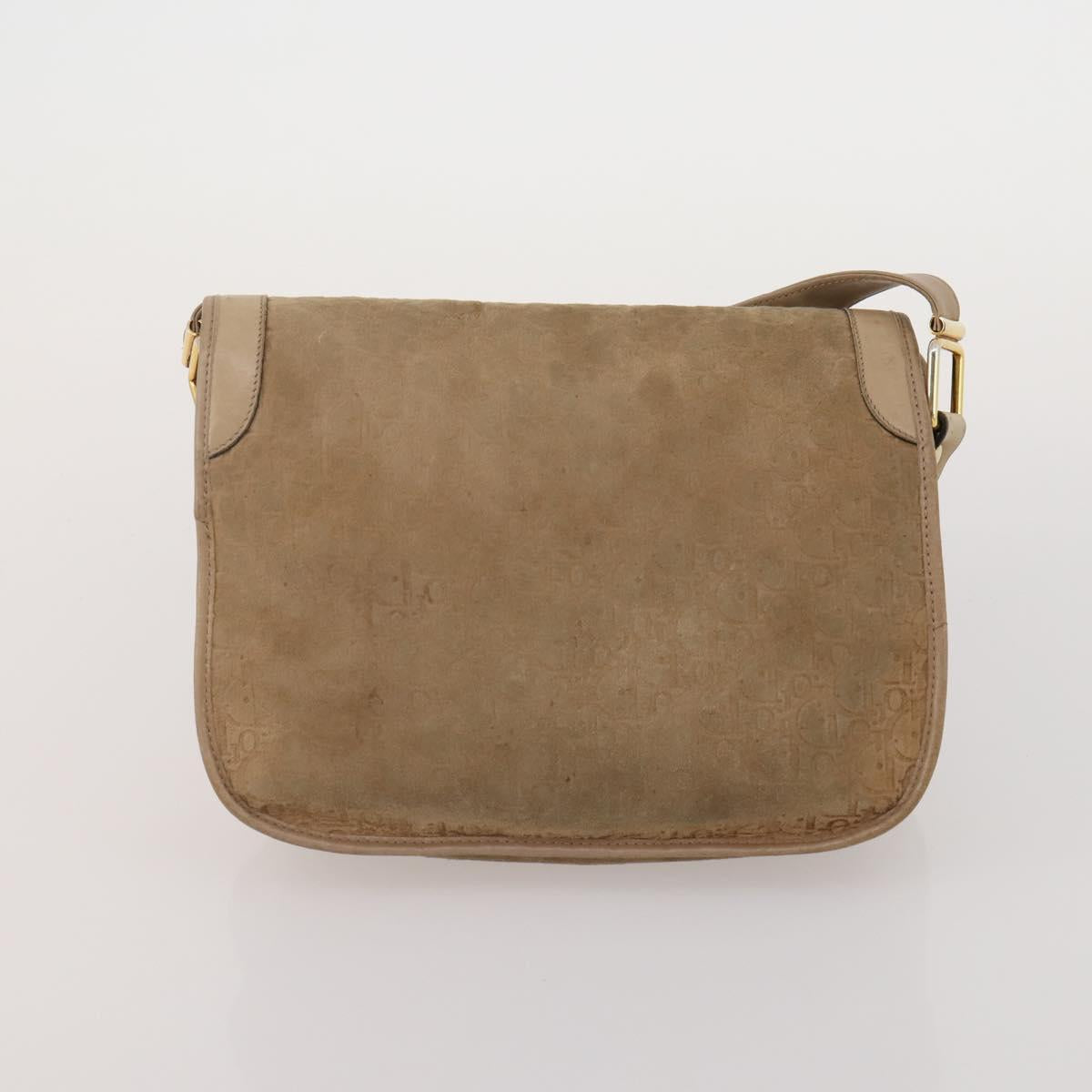 Christian Dior Shoulder Hand Bag Leather Suede 2 Set Beige Auth 192891