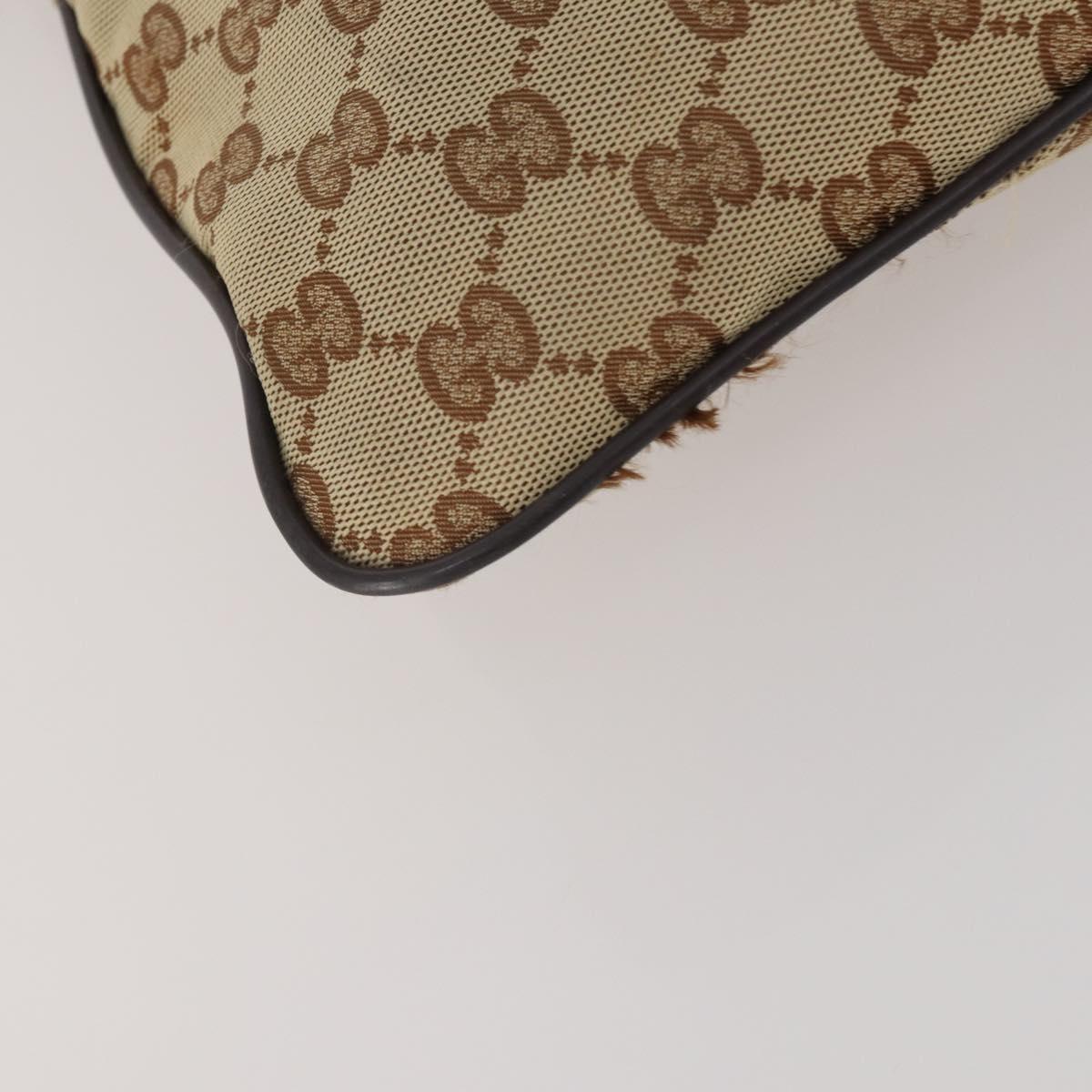 GUCCI GG Canvas Shoulder Bag 2 Set Beige Black Auth 192893