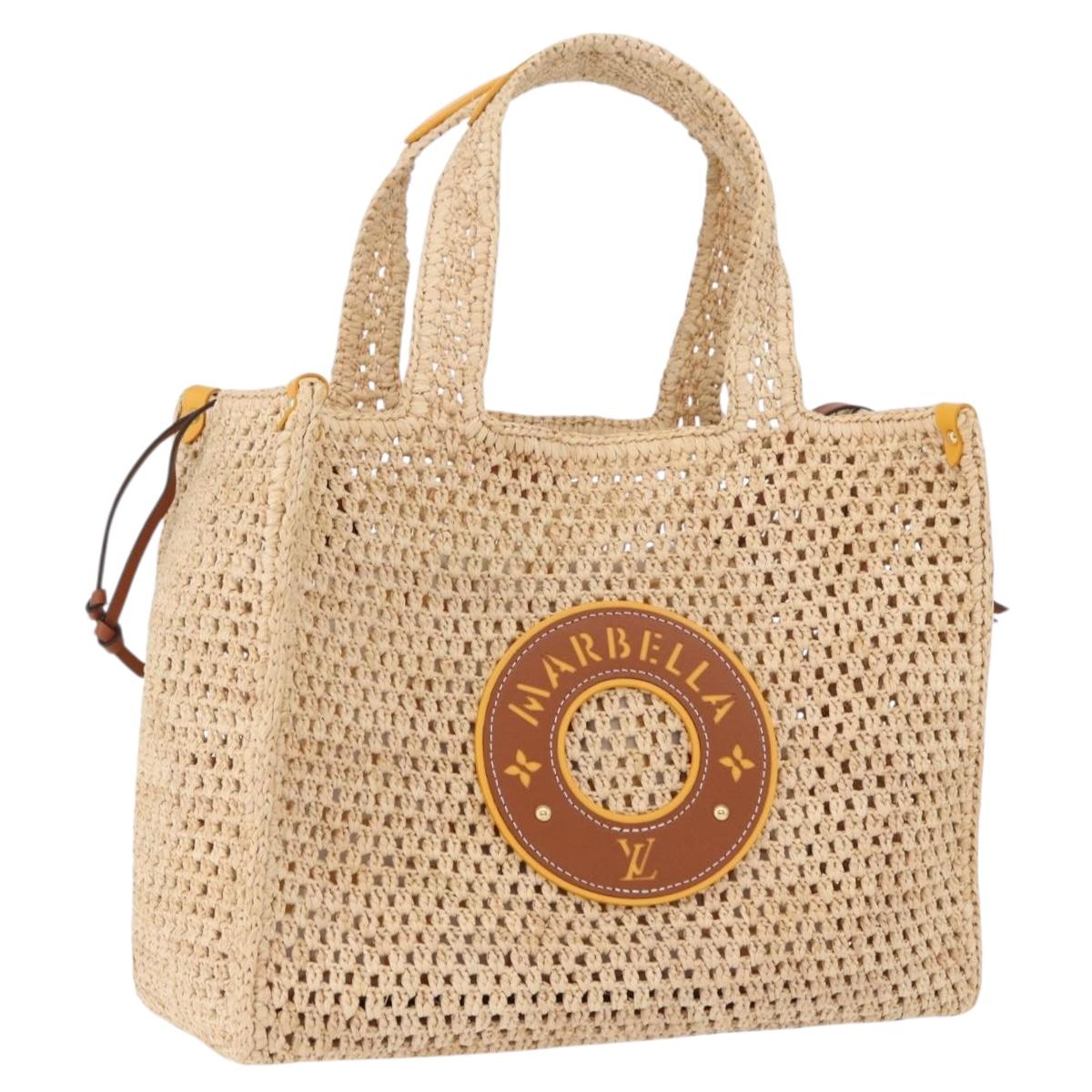 LOUIS VUITTON By The Pool On The Go MM Raffia Beige M24723 LV Auth 192900SAM