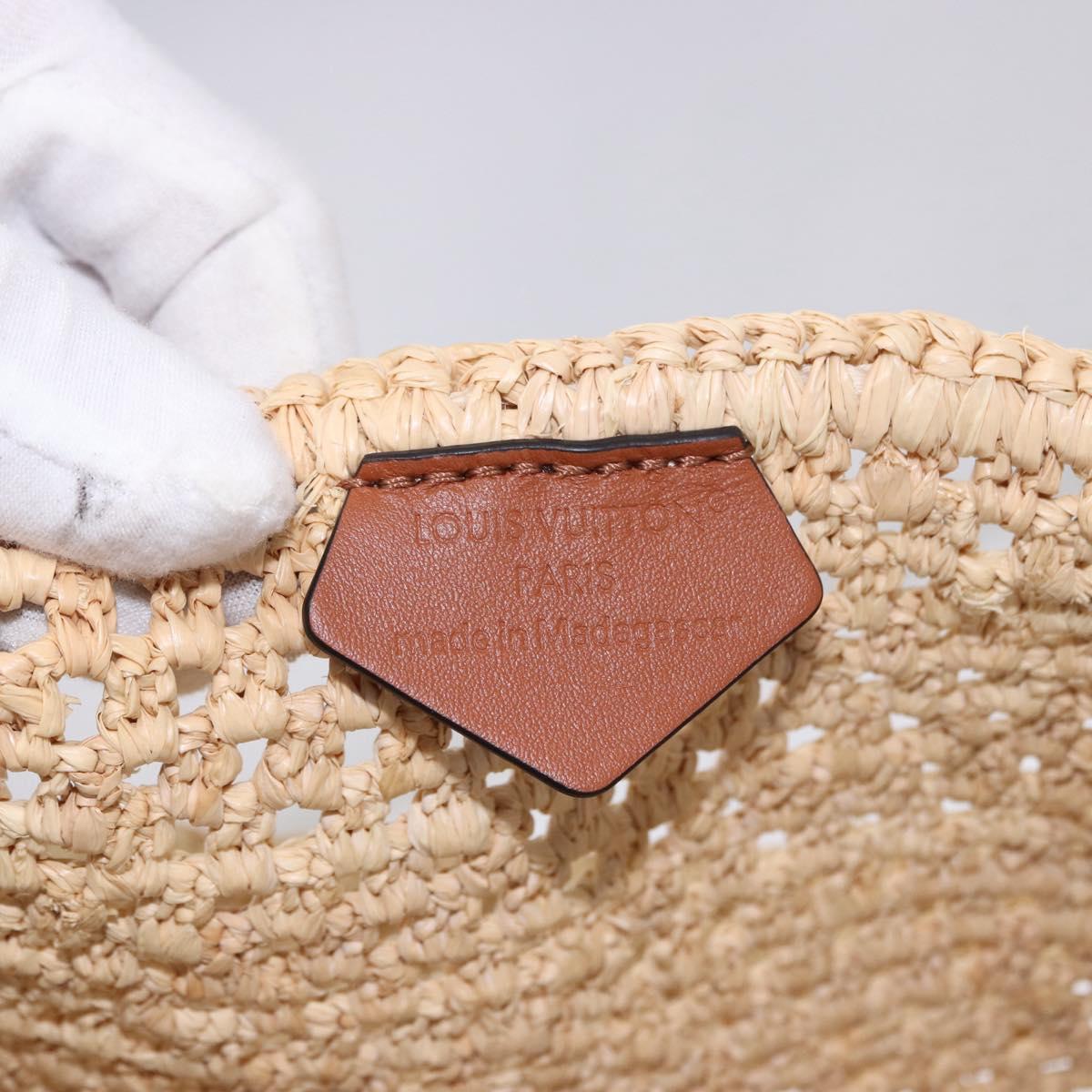 LOUIS VUITTON By The Pool On The Go MM Raffia Beige M24723 LV Auth 192900SAM