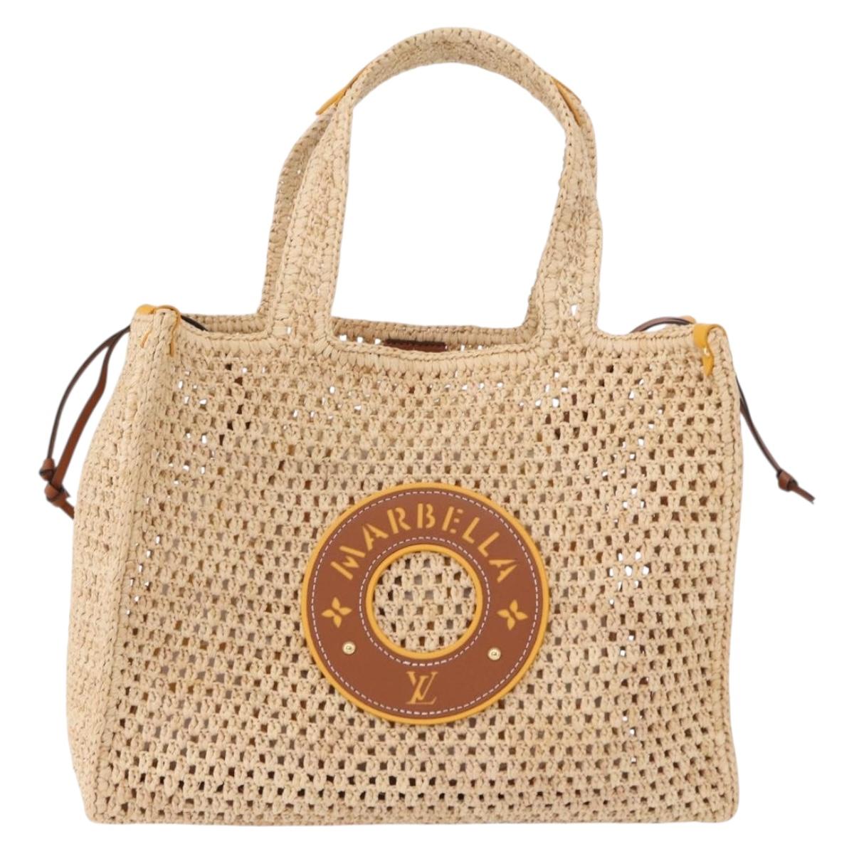 LOUIS VUITTON By The Pool On The Go MM Raffia Beige M24723 LV Auth 192900SAM