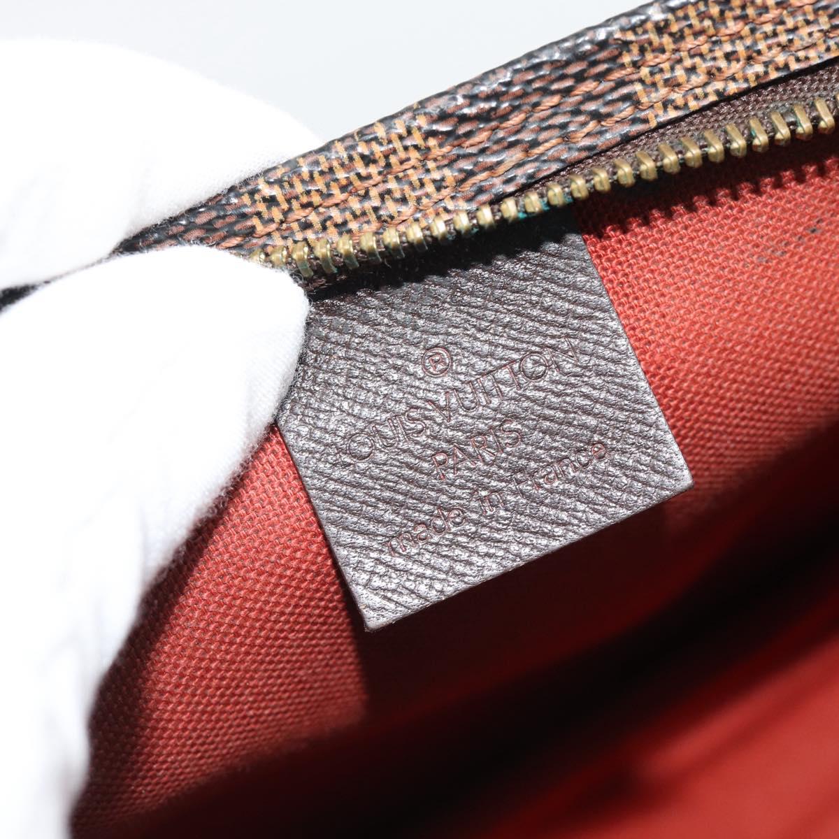 LOUIS VUITTON Damier Ebene Trousse Make Up Pouch N51982 LV Auth 192911