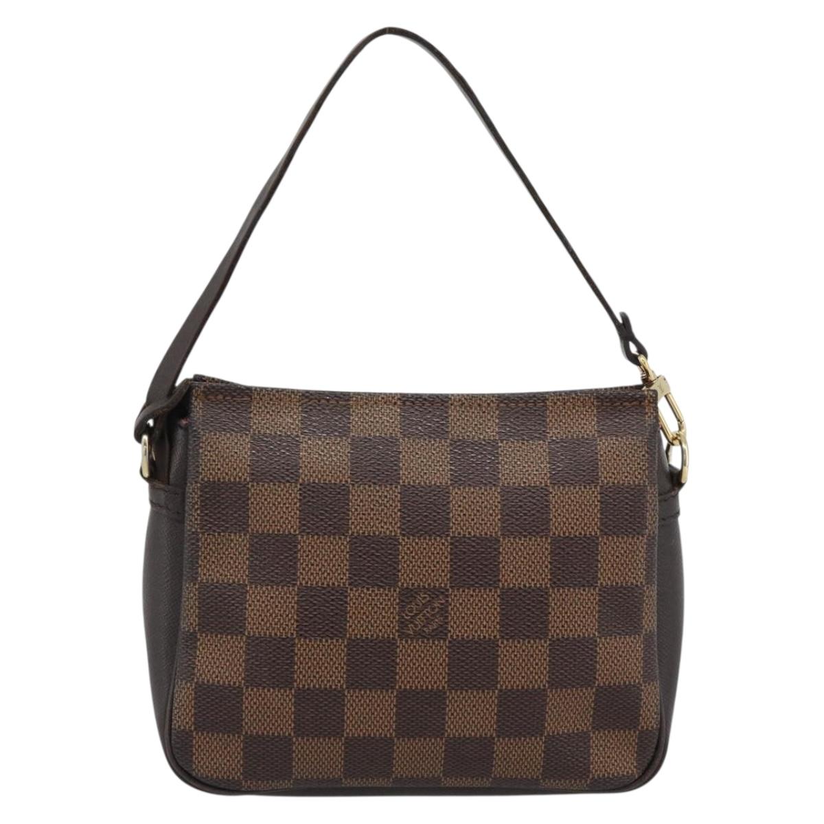 LOUIS VUITTON Damier Ebene Trousse Make Up Pouch N51982 LV Auth 192911