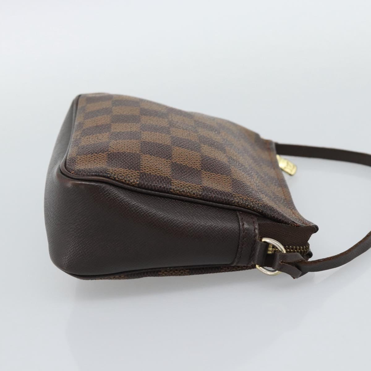 LOUIS VUITTON Damier Ebene Trousse Make Up Pouch N51982 LV Auth 192911