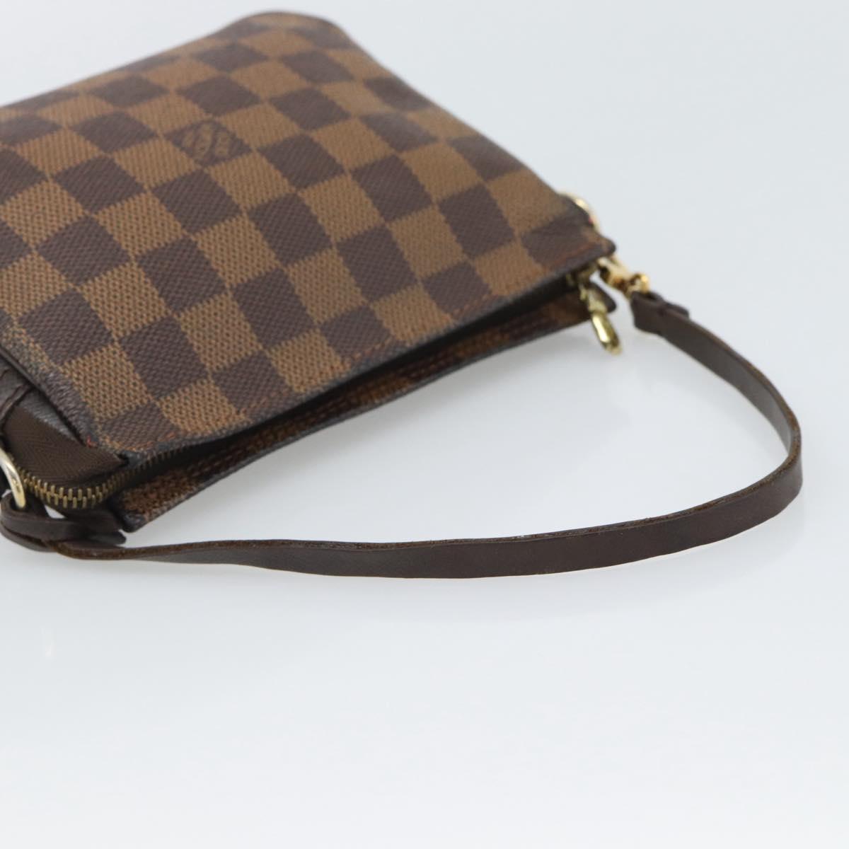 LOUIS VUITTON Damier Ebene Trousse Make Up Pouch N51982 LV Auth 192911