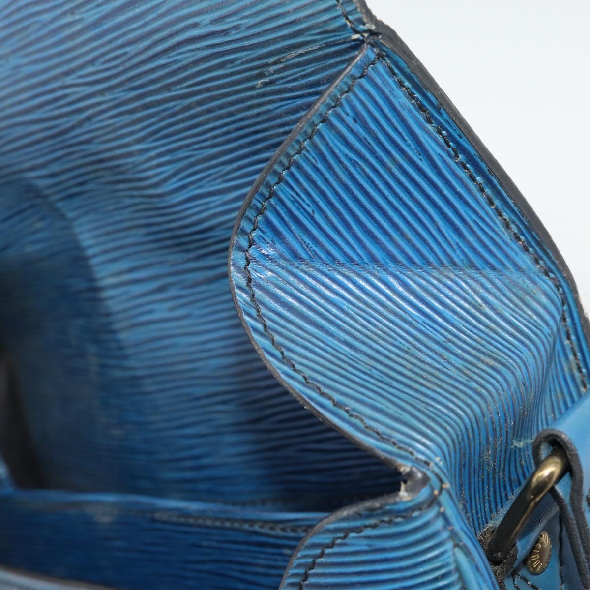 LOUIS VUITTON Epi Cartouchiere MM Shoulder Bag Blue M52245 LV Auth 192922