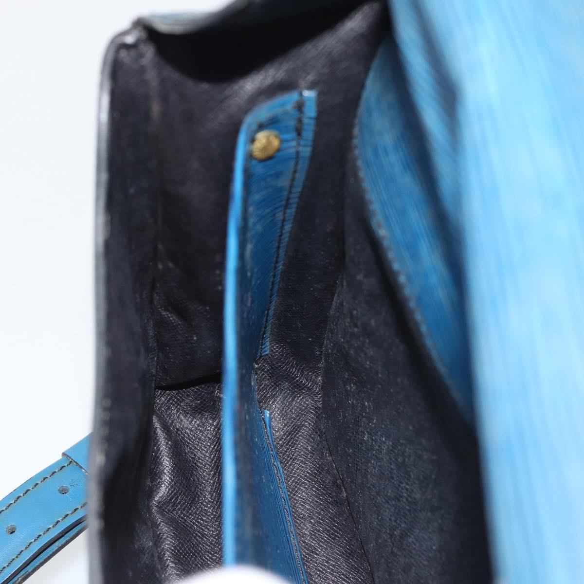 LOUIS VUITTON Epi Cartouchiere MM Shoulder Bag Blue M52245 LV Auth 192922